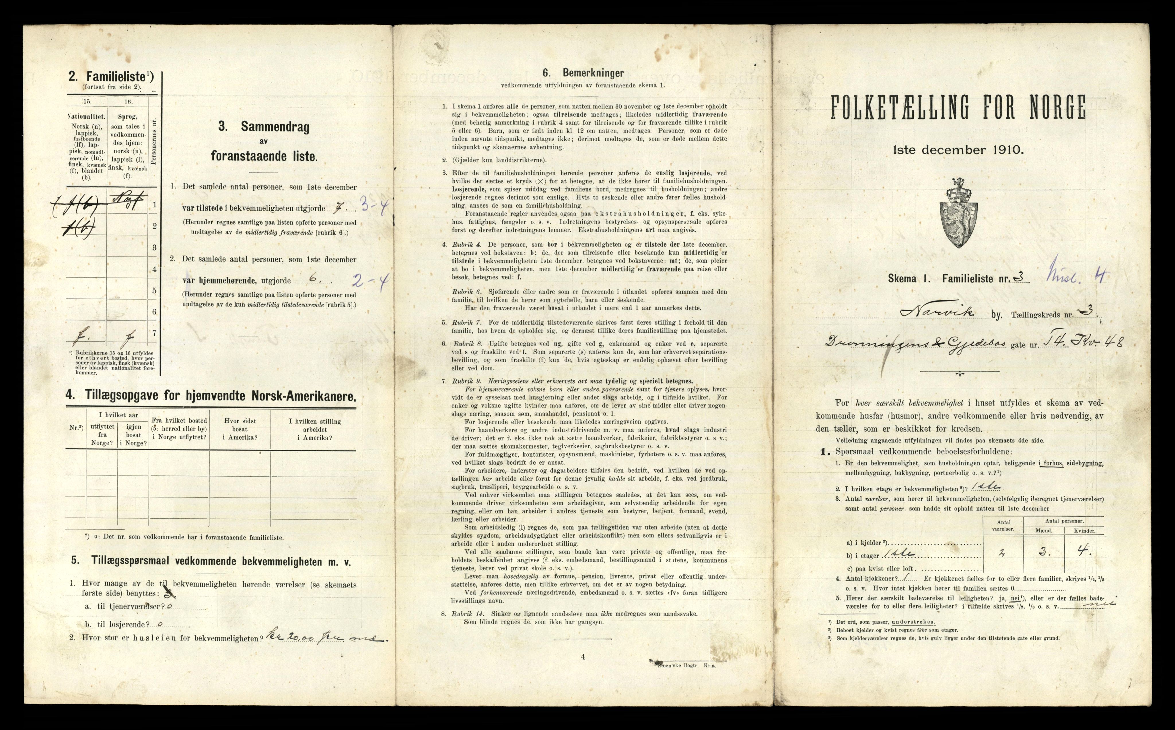 RA, 1910 census for Narvik, 1910, p. 901