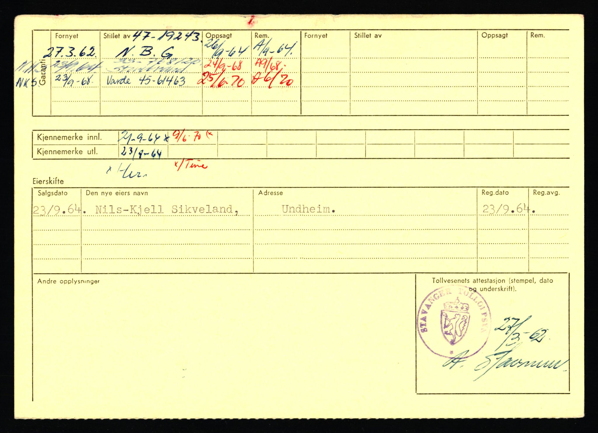 Stavanger trafikkstasjon, AV/SAST-A-101942/0/F/L0071: L-80500 - L-82199, 1930-1971, p. 1718