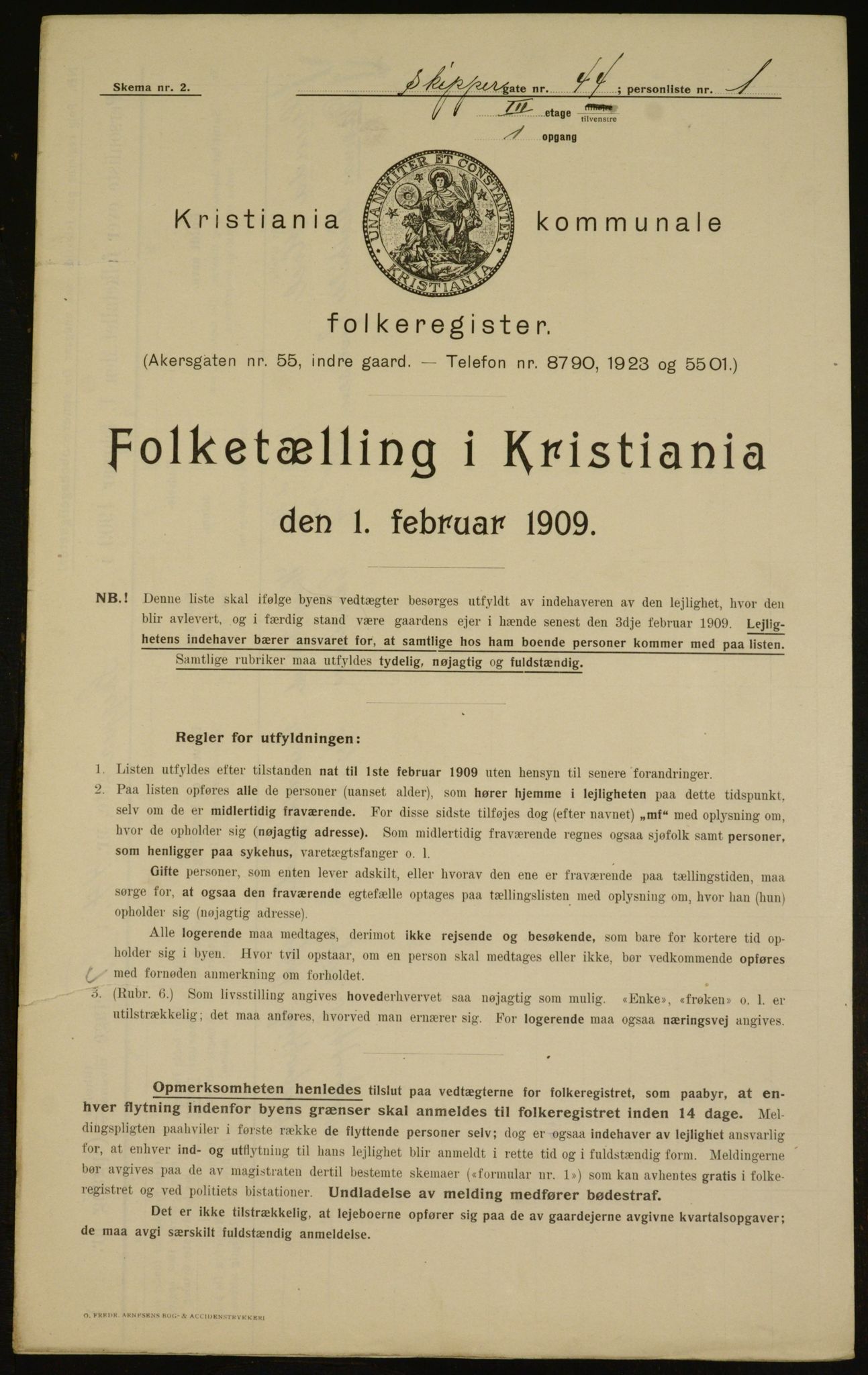 OBA, Municipal Census 1909 for Kristiania, 1909, p. 86828