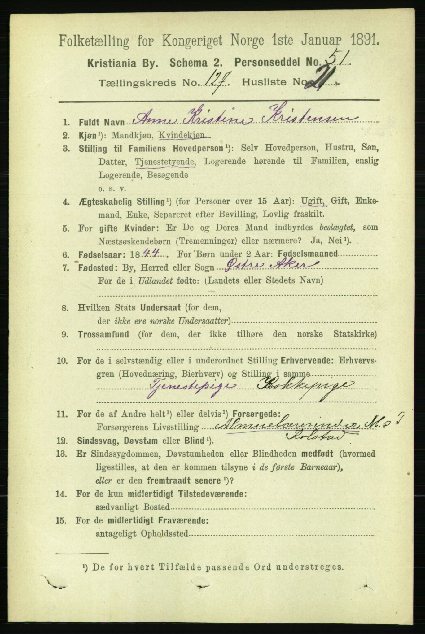 RA, 1891 census for 0301 Kristiania, 1891, p. 68502