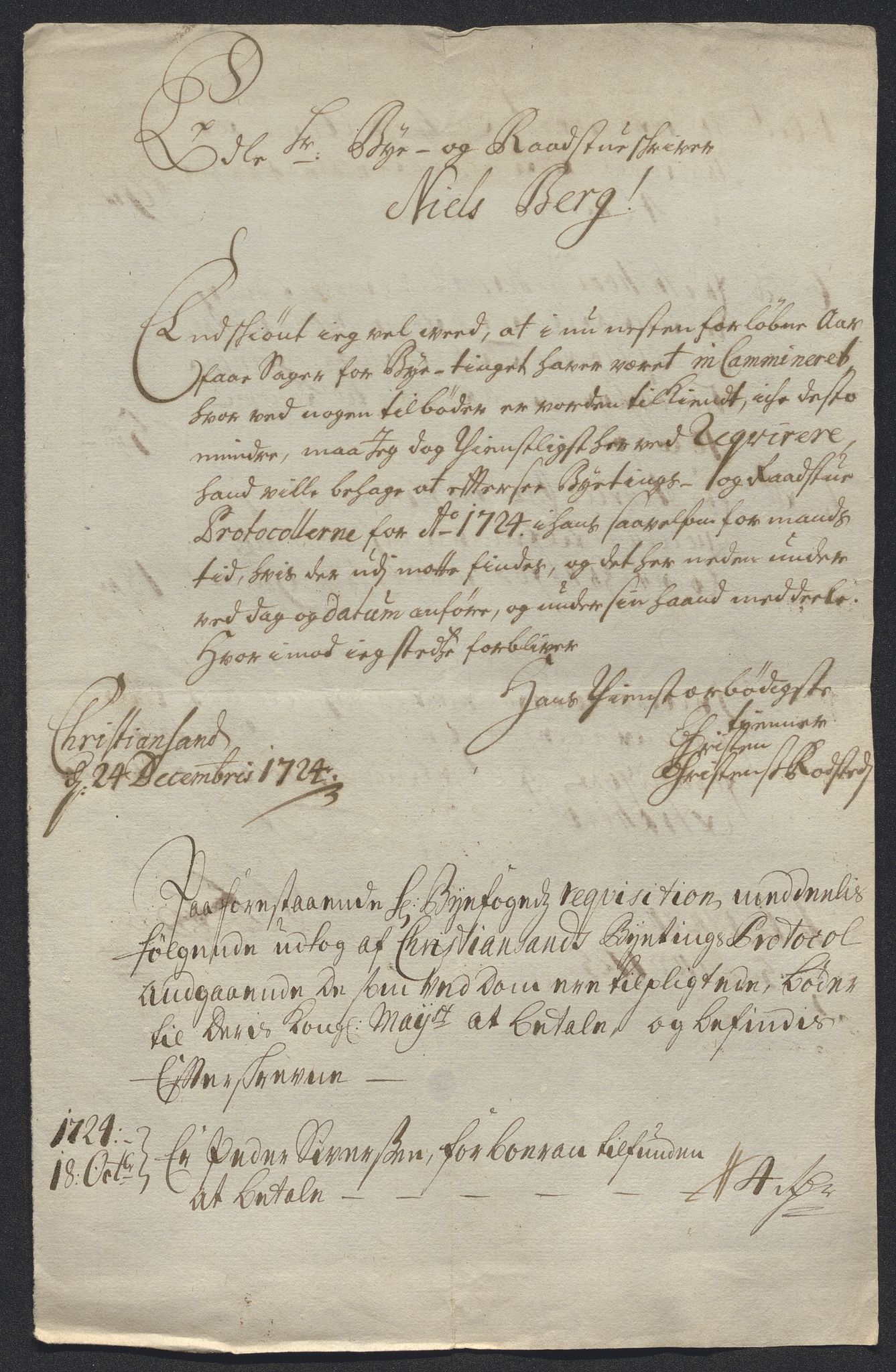 Rentekammeret inntil 1814, Reviderte regnskaper, Byregnskaper, RA/EA-4066/R/Rm/L0286: [M19] Sikt og sakefall, 1719-1727, p. 328