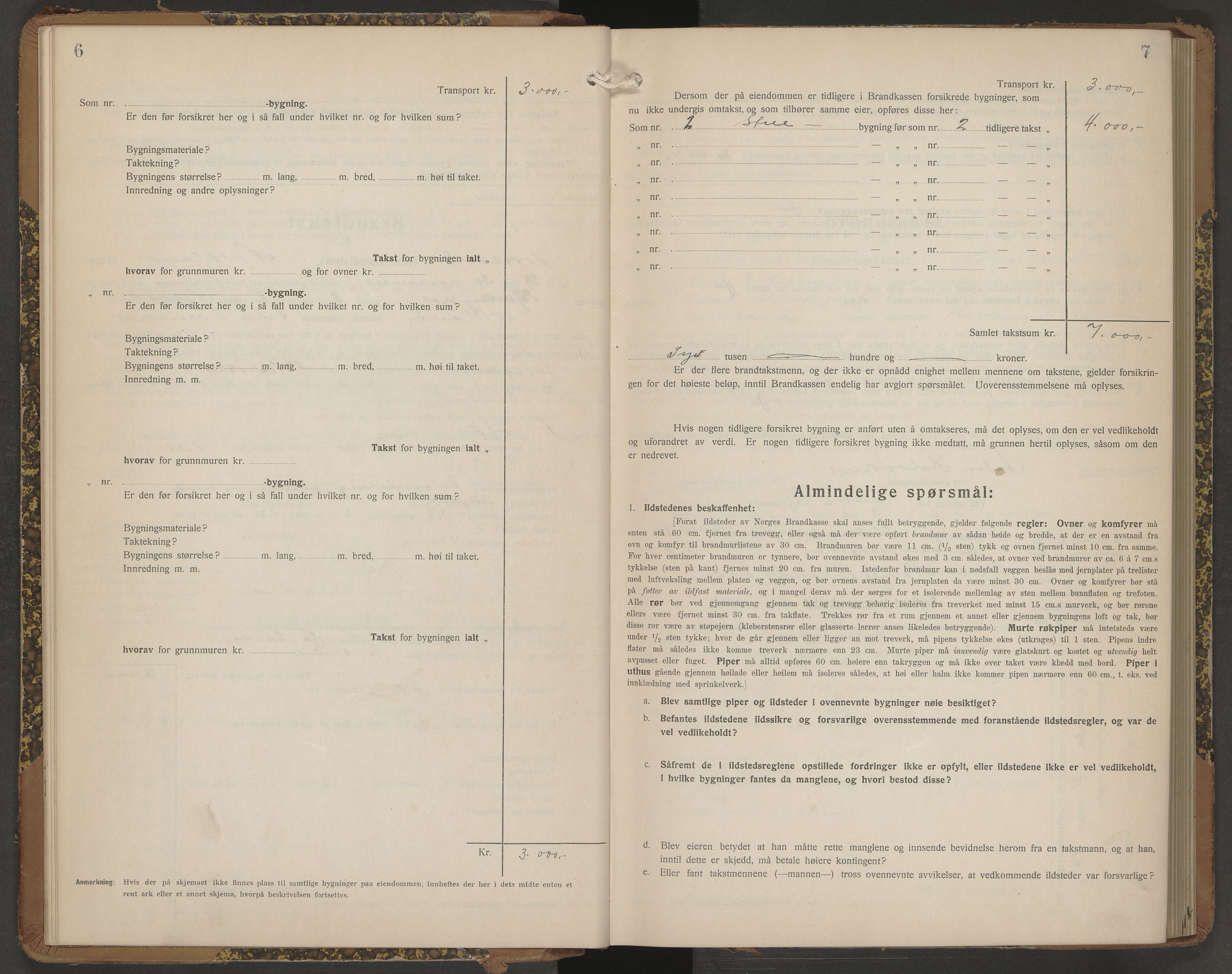 Sortland lensmannskontor, AV/SAT-A-6376/2/Oa/L0007: Branntakstprotokoll, 1929-1931