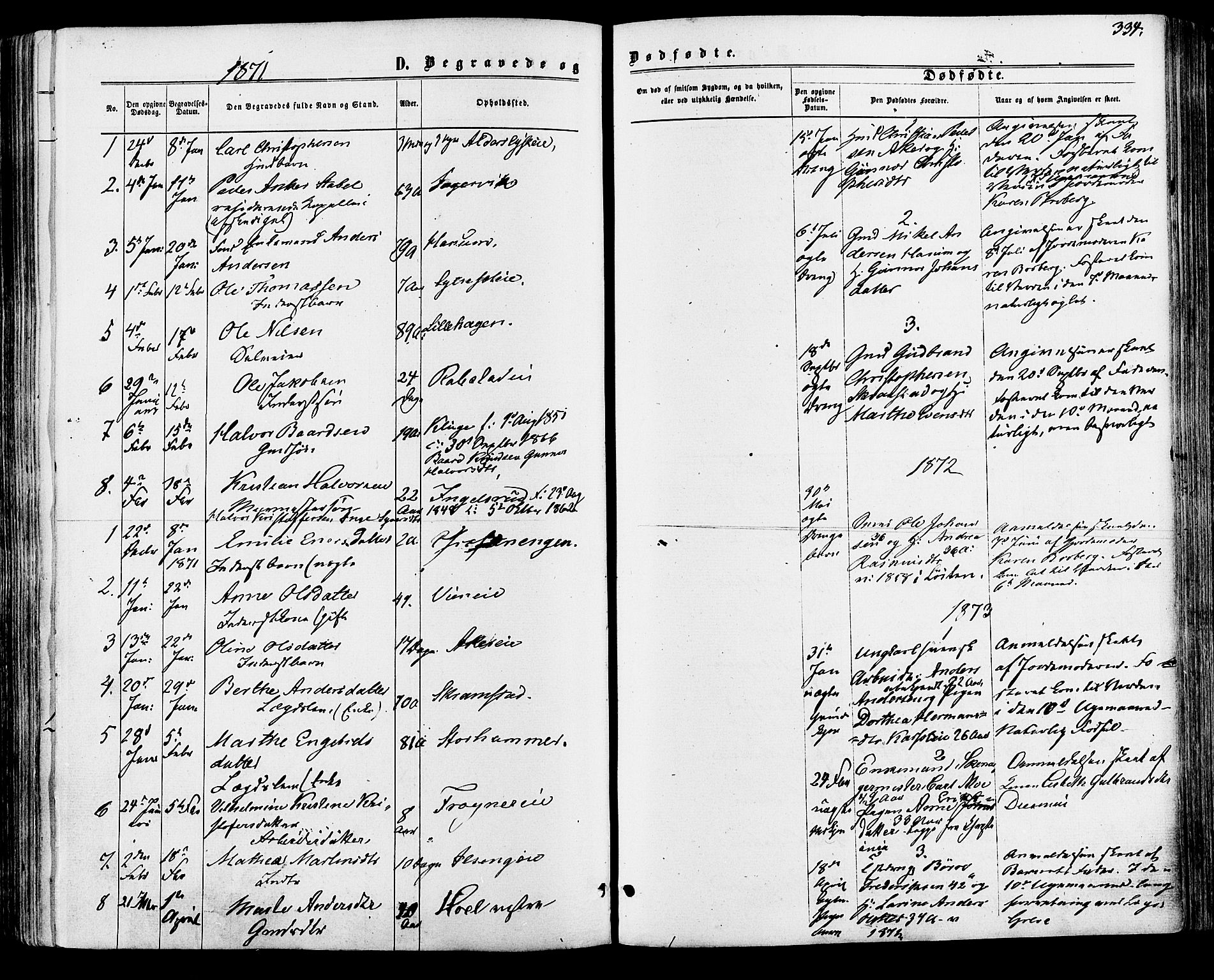 Vang prestekontor, Hedmark, SAH/PREST-008/H/Ha/Haa/L0015: Parish register (official) no. 15, 1871-1885, p. 334