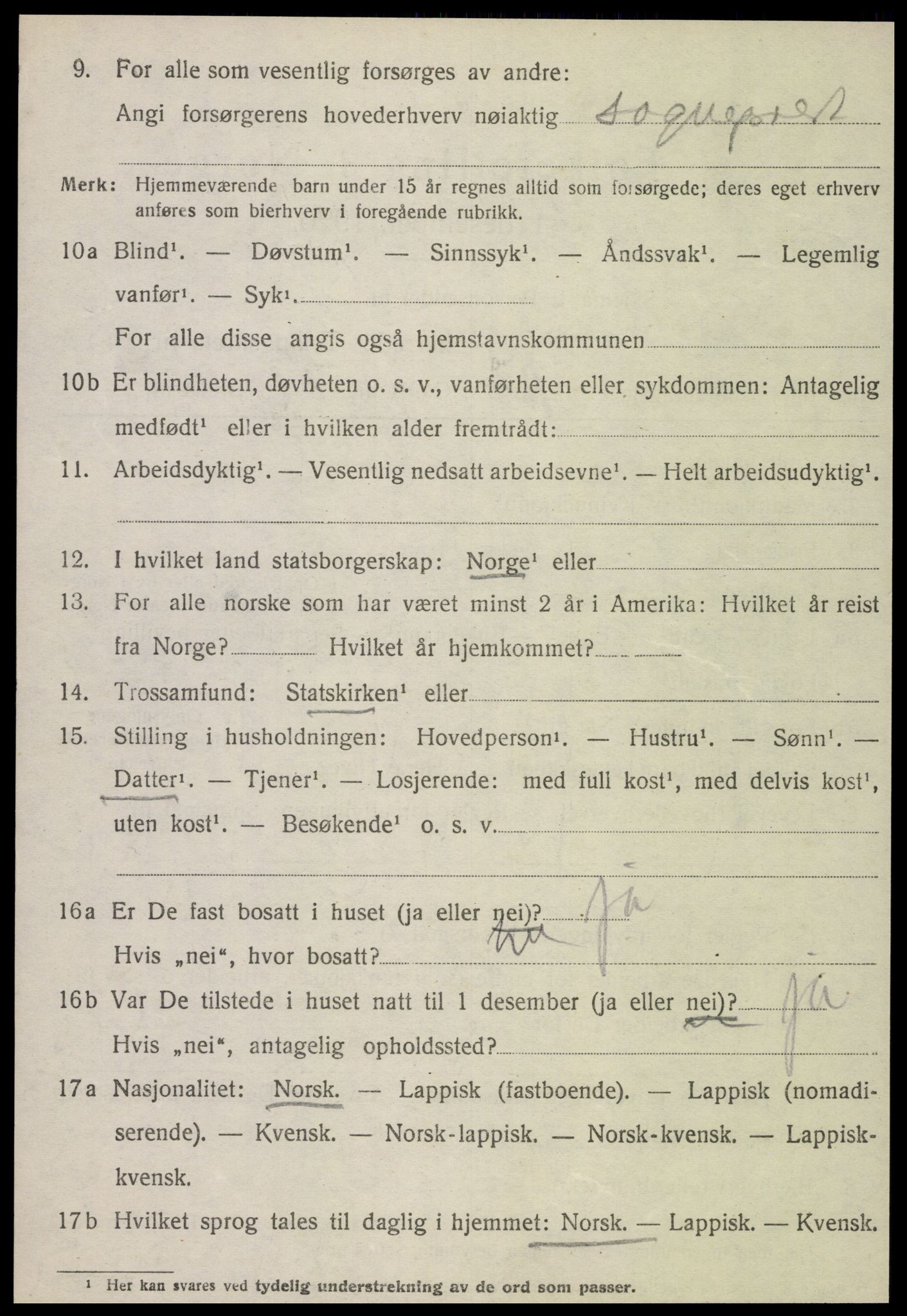 SAT, 1920 census for Meløy, 1920, p. 10380