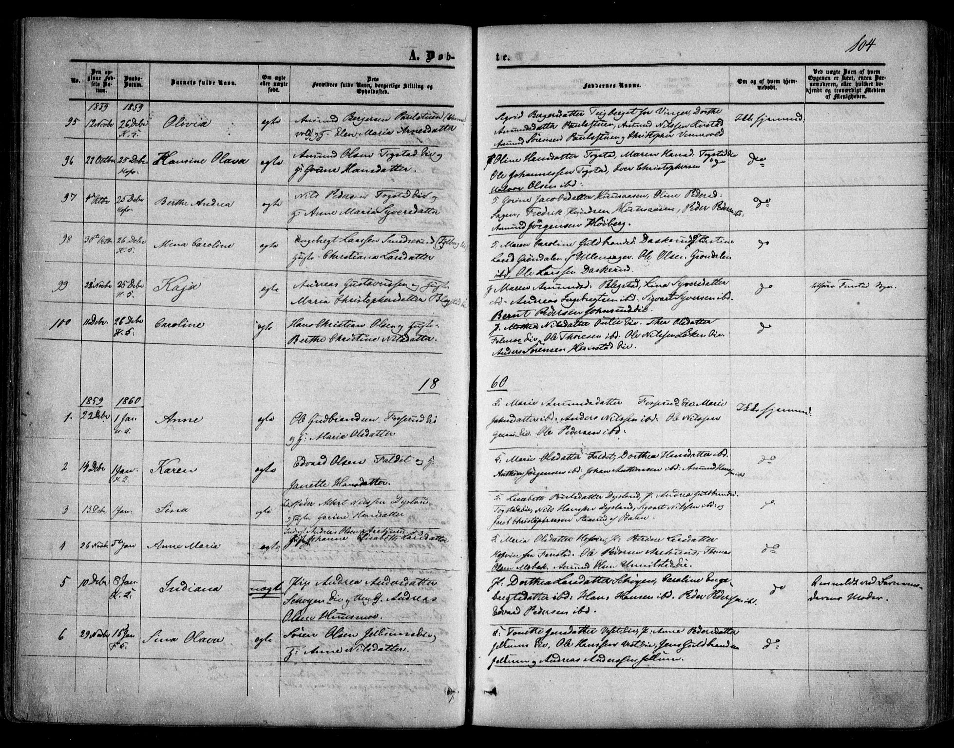 Nes prestekontor Kirkebøker, SAO/A-10410/F/Fa/L0008: Parish register (official) no. I 8, 1859-1874, p. 104