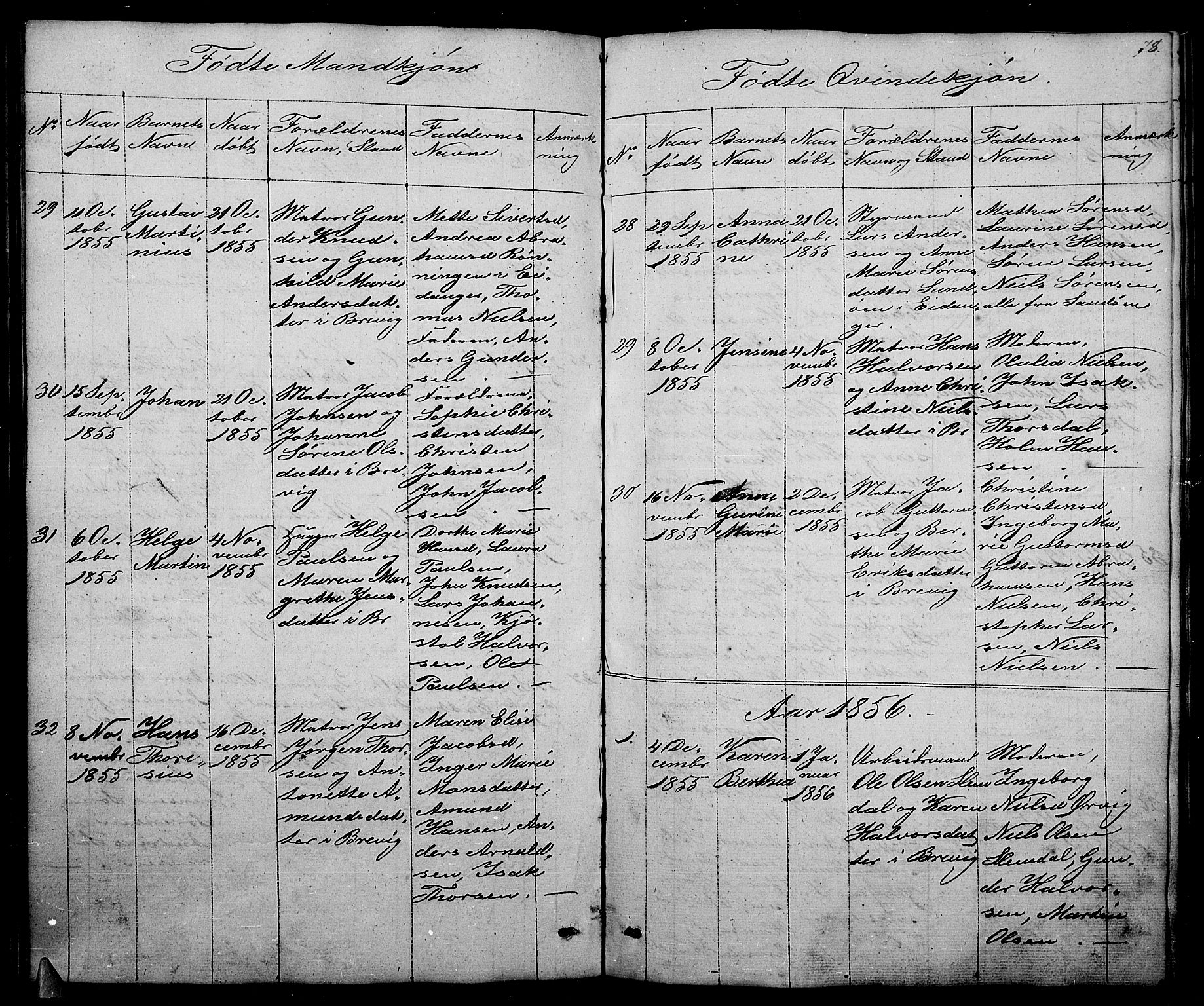 Brevik kirkebøker, AV/SAKO-A-255/G/Ga/L0002: Parish register (copy) no. 2, 1846-1865, p. 78