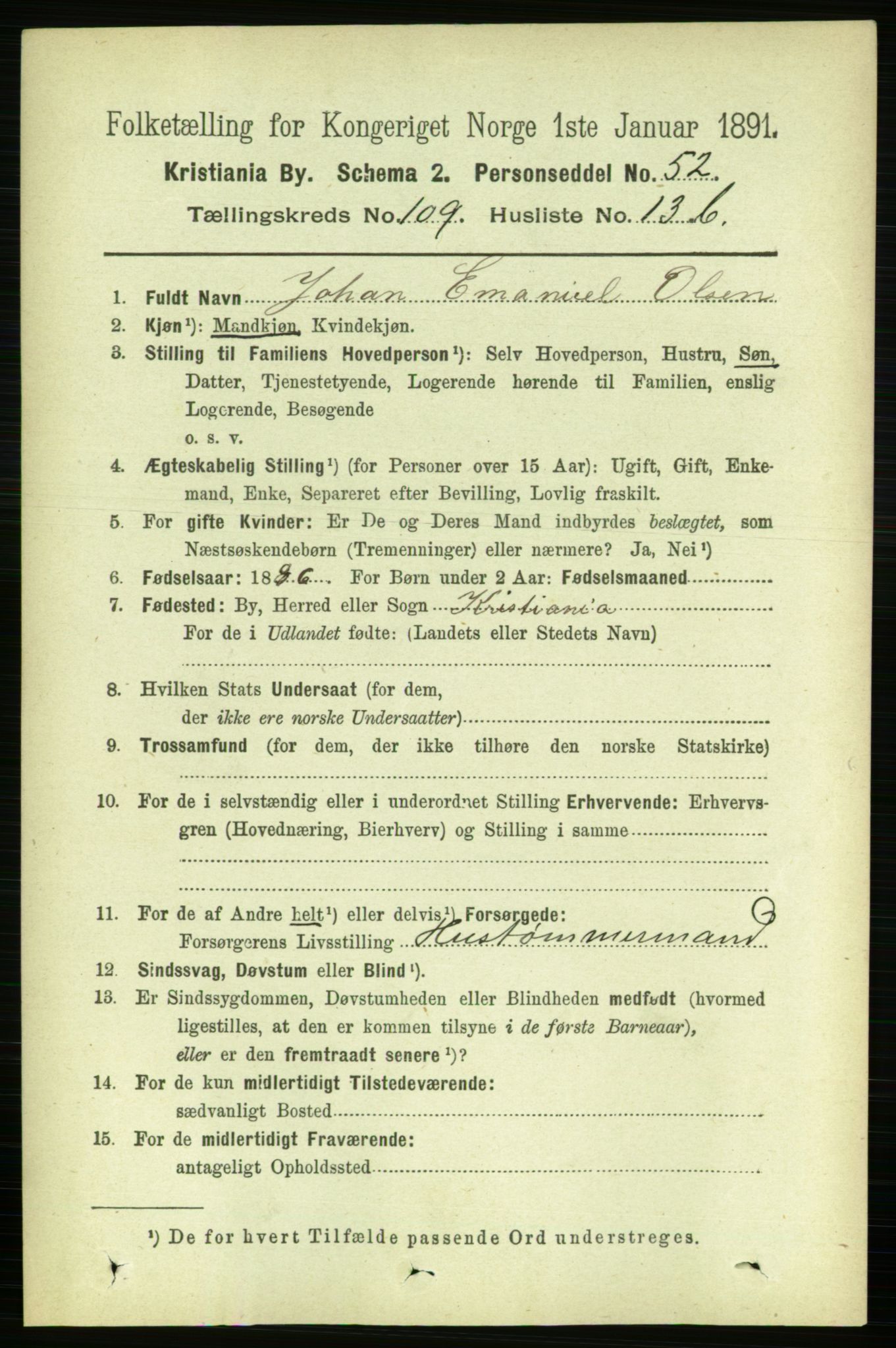 RA, 1891 census for 0301 Kristiania, 1891, p. 56751