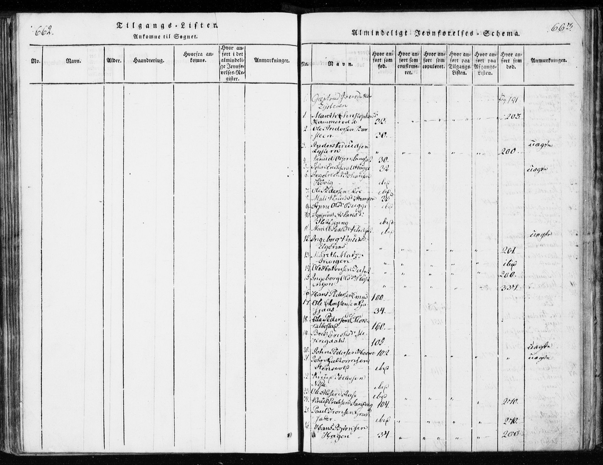 Ministerialprotokoller, klokkerbøker og fødselsregistre - Møre og Romsdal, SAT/A-1454/551/L0623: Parish register (official) no. 551A03, 1818-1831, p. 662-663