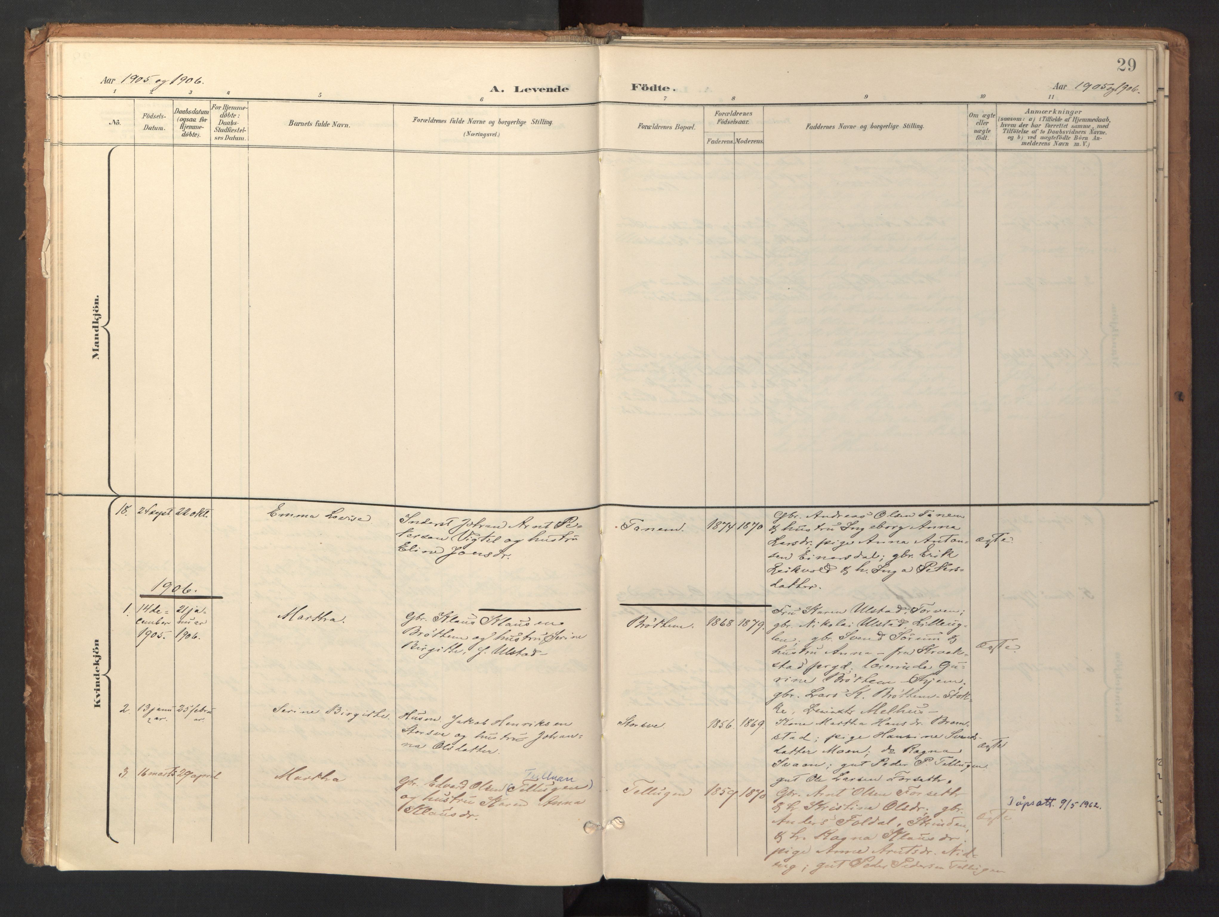 Ministerialprotokoller, klokkerbøker og fødselsregistre - Sør-Trøndelag, SAT/A-1456/618/L0448: Parish register (official) no. 618A11, 1898-1916, p. 29