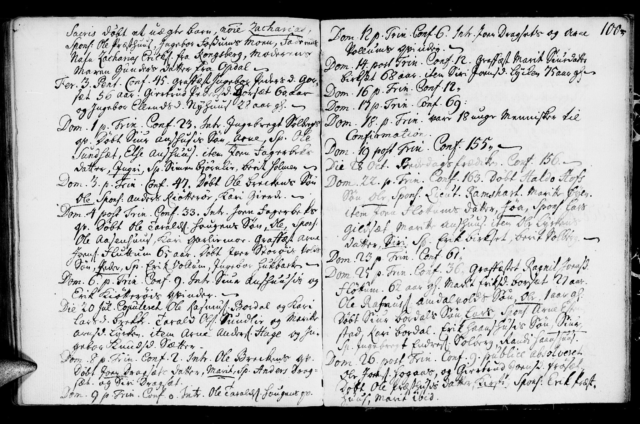 Ministerialprotokoller, klokkerbøker og fødselsregistre - Sør-Trøndelag, SAT/A-1456/689/L1036: Parish register (official) no. 689A01, 1696-1746, p. 100