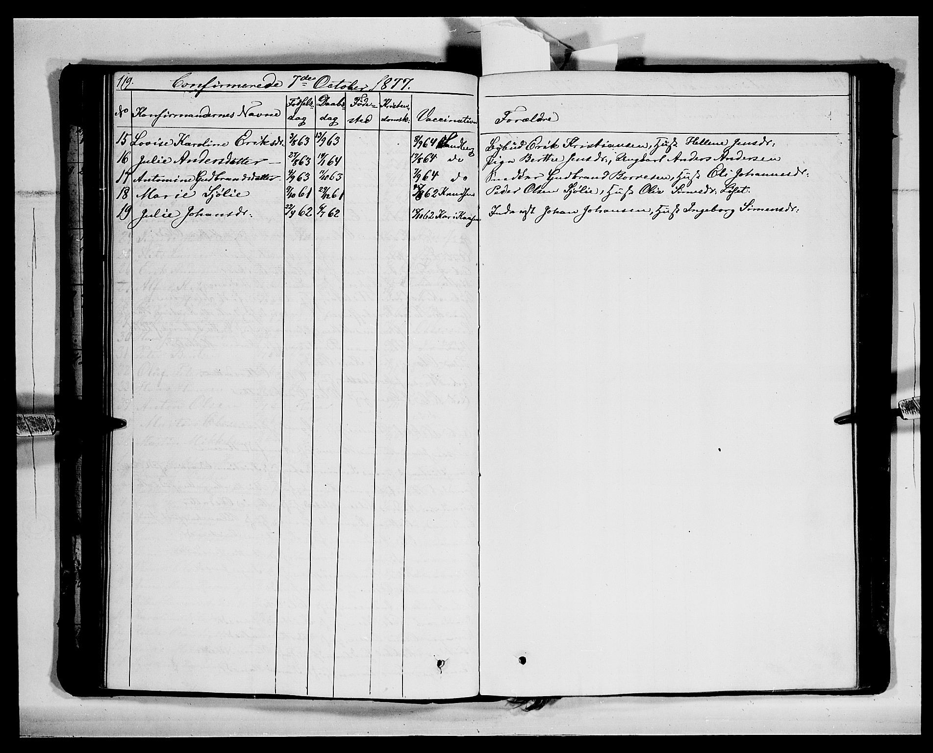 Vang prestekontor, Hedmark, AV/SAH-PREST-008/H/Ha/Hab/L0011: Parish register (copy) no. 11, 1855-1878, p. 119