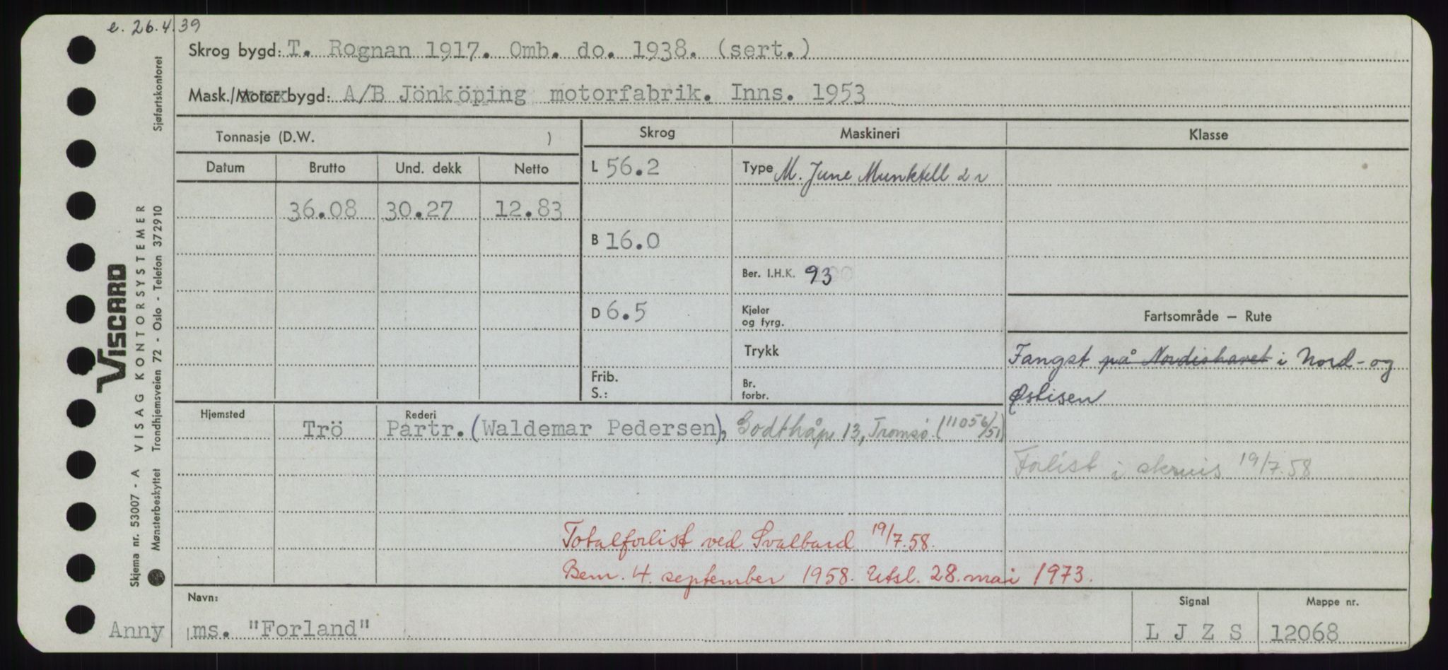 Sjøfartsdirektoratet med forløpere, Skipsmålingen, RA/S-1627/H/Hd/L0011: Fartøy, Fla-Får, p. 169