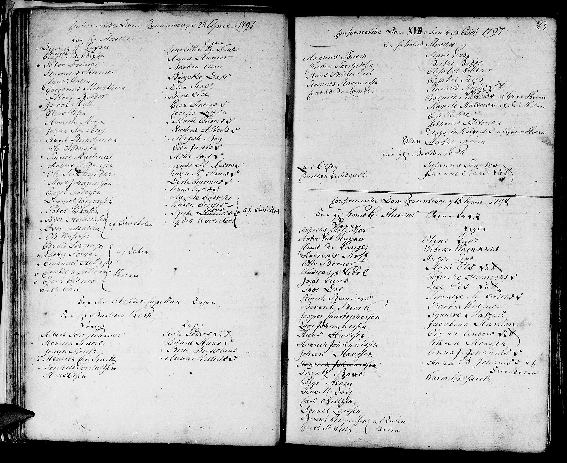 Domkirken sokneprestembete, SAB/A-74801/H/Haa/L0004: Parish register (official) no. A 4, 1763-1820, p. 23