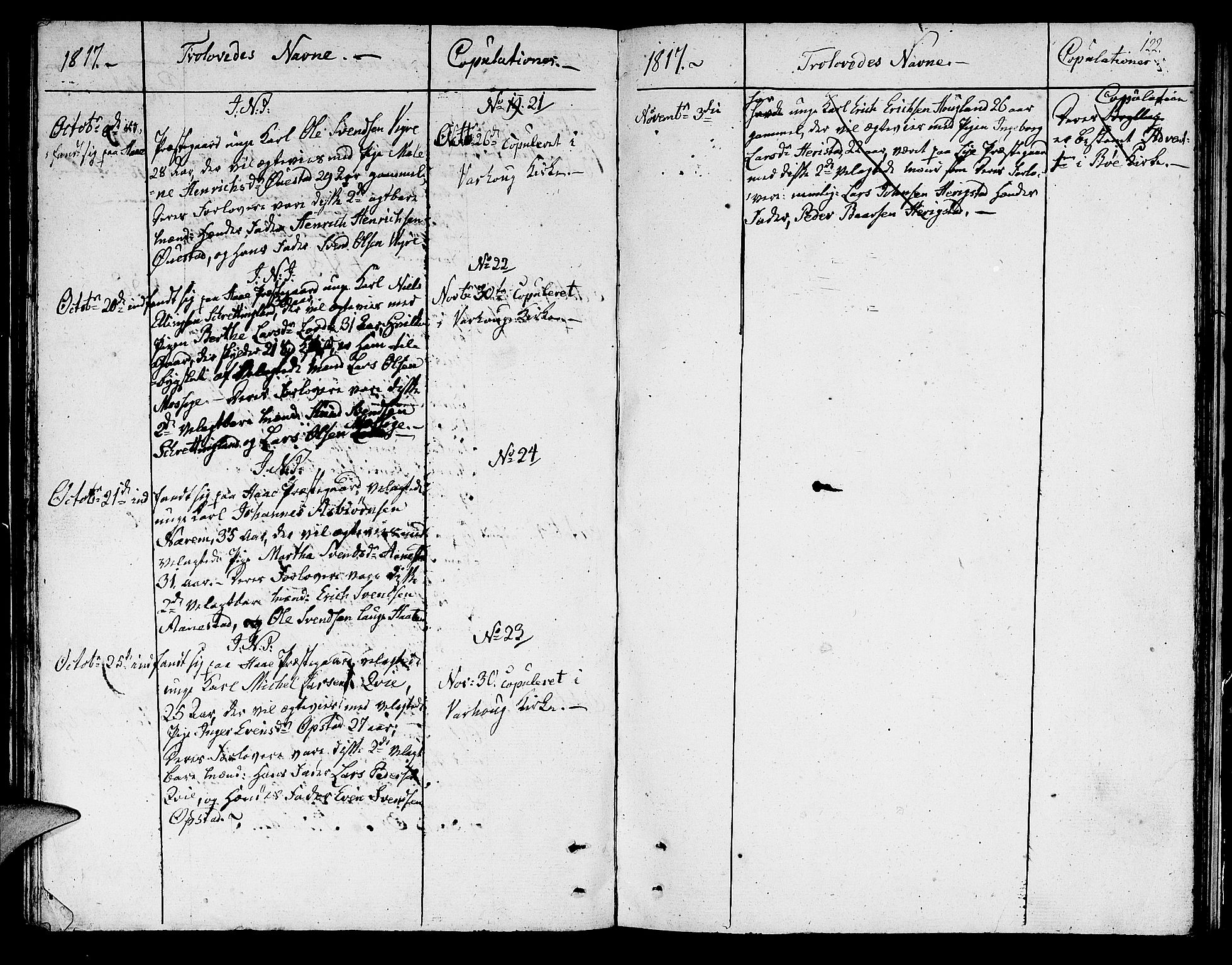 Hå sokneprestkontor, AV/SAST-A-101801/001/30BA/L0002: Parish register (official) no. A 2, 1812-1817, p. 122