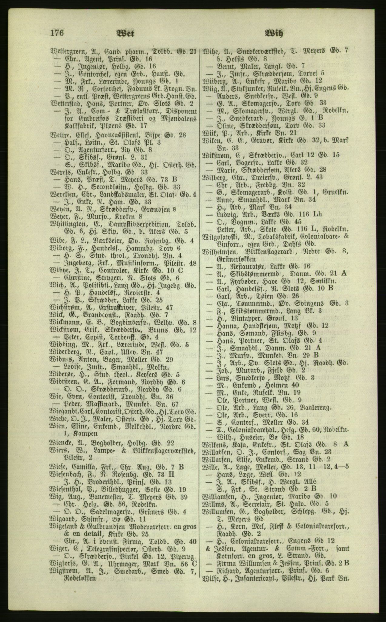 Kristiania/Oslo adressebok, PUBL/-, 1879, p. 176