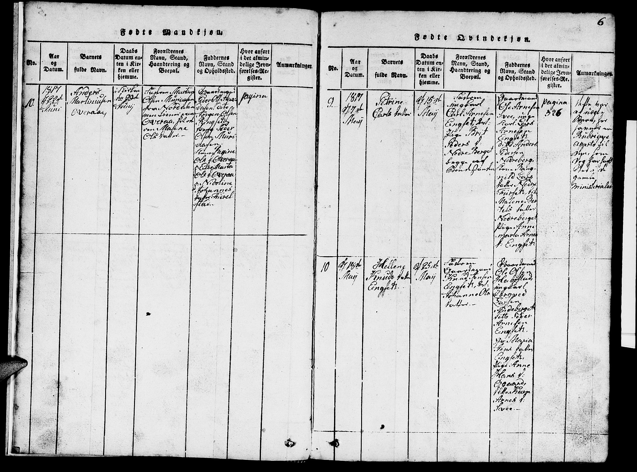 Ministerialprotokoller, klokkerbøker og fødselsregistre - Møre og Romsdal, AV/SAT-A-1454/520/L0289: Parish register (copy) no. 520C01, 1817-1837, p. 6