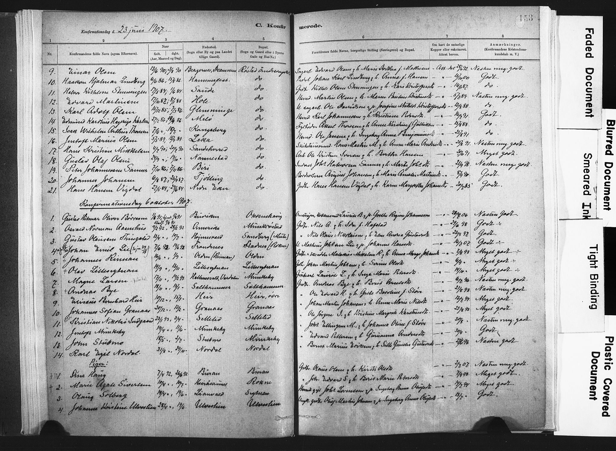 Ministerialprotokoller, klokkerbøker og fødselsregistre - Nord-Trøndelag, SAT/A-1458/721/L0207: Parish register (official) no. 721A02, 1880-1911, p. 153