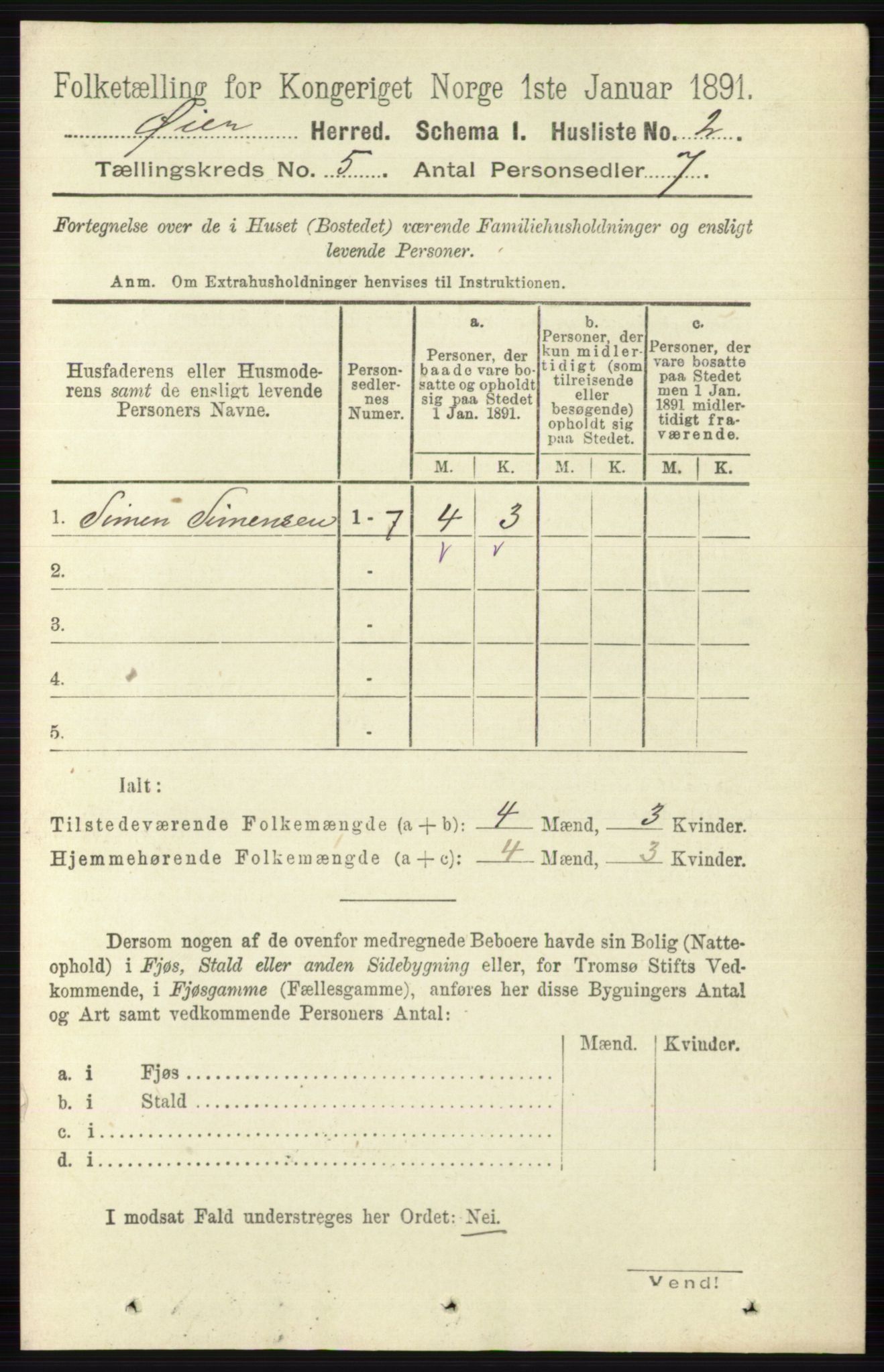 RA, 1891 census for 0521 Øyer, 1891, p. 1649