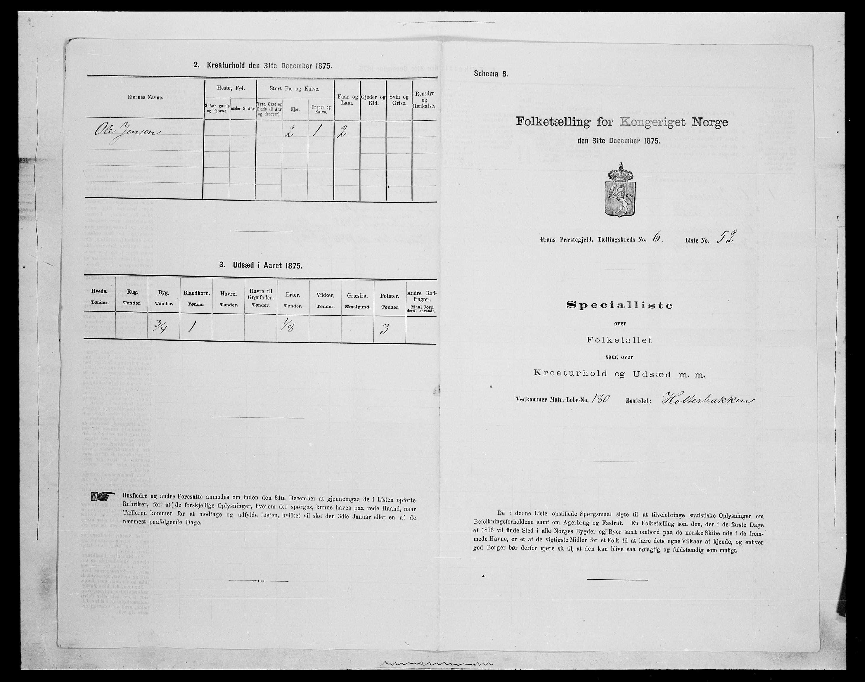 SAH, 1875 census for 0534P Gran, 1875, p. 1123