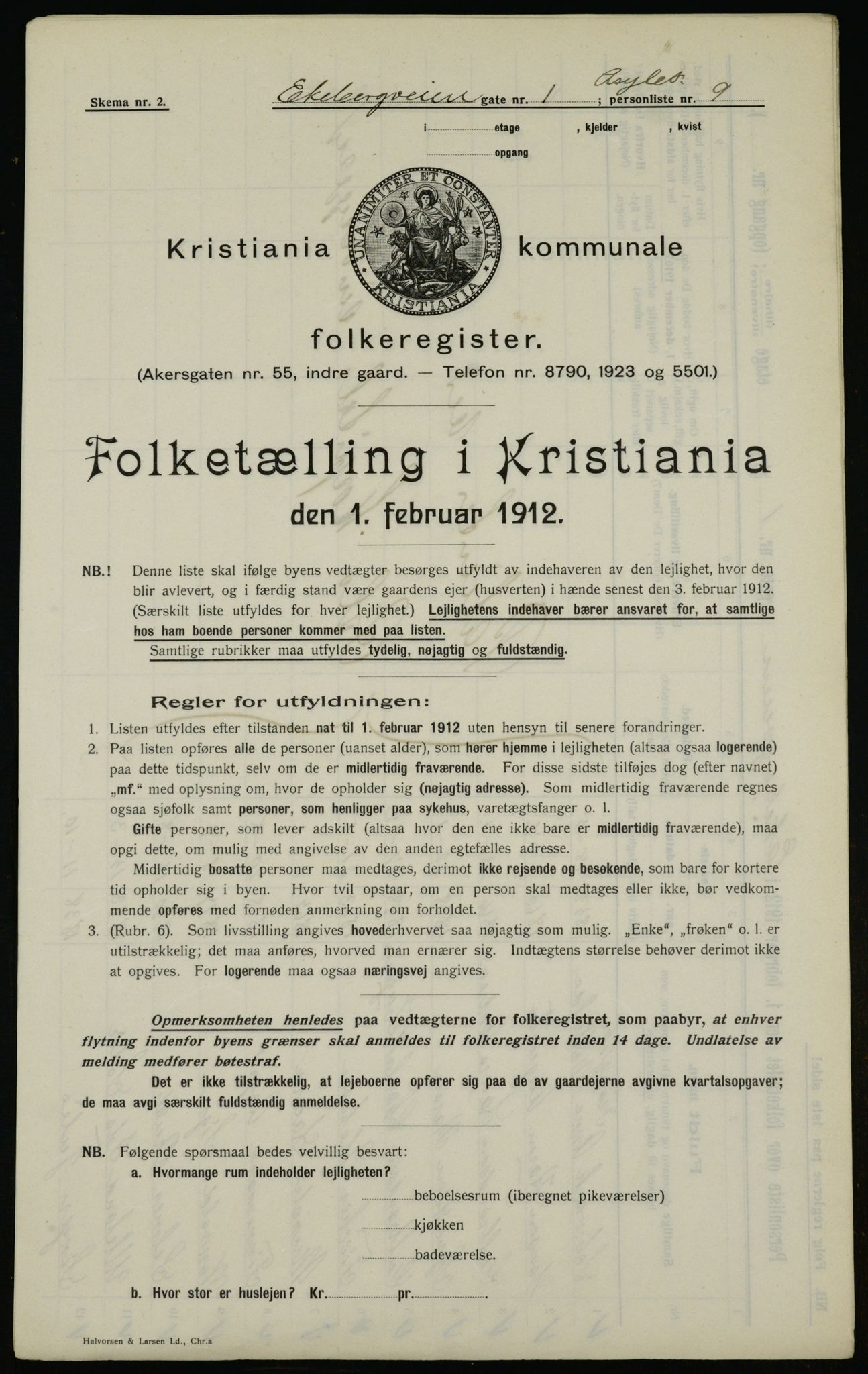 OBA, Municipal Census 1912 for Kristiania, 1912, p. 20059