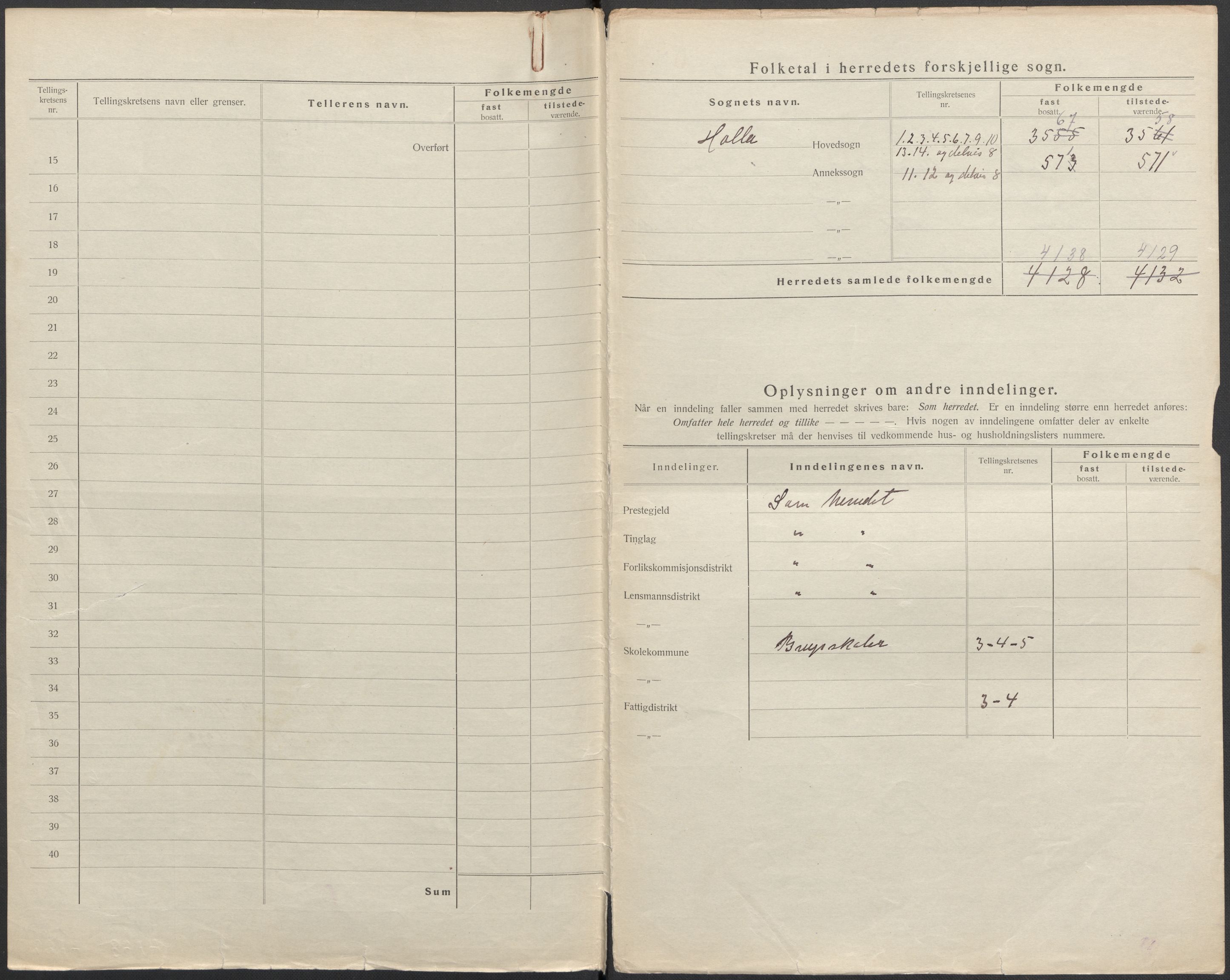 SAKO, 1920 census for Holla, 1920, p. 5