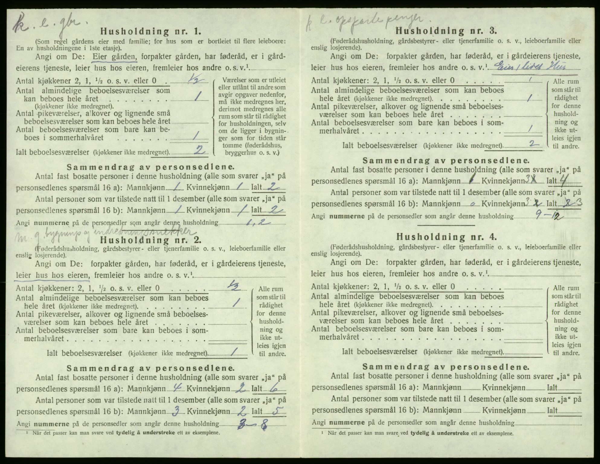 SAB, 1920 census for Stord, 1920, p. 202