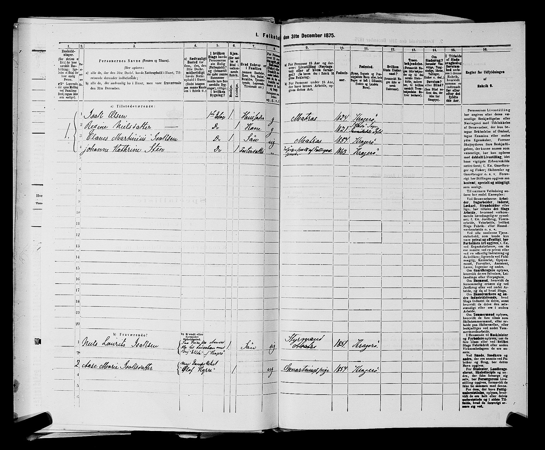 SAKO, 1875 census for 0801P Kragerø, 1875, p. 983