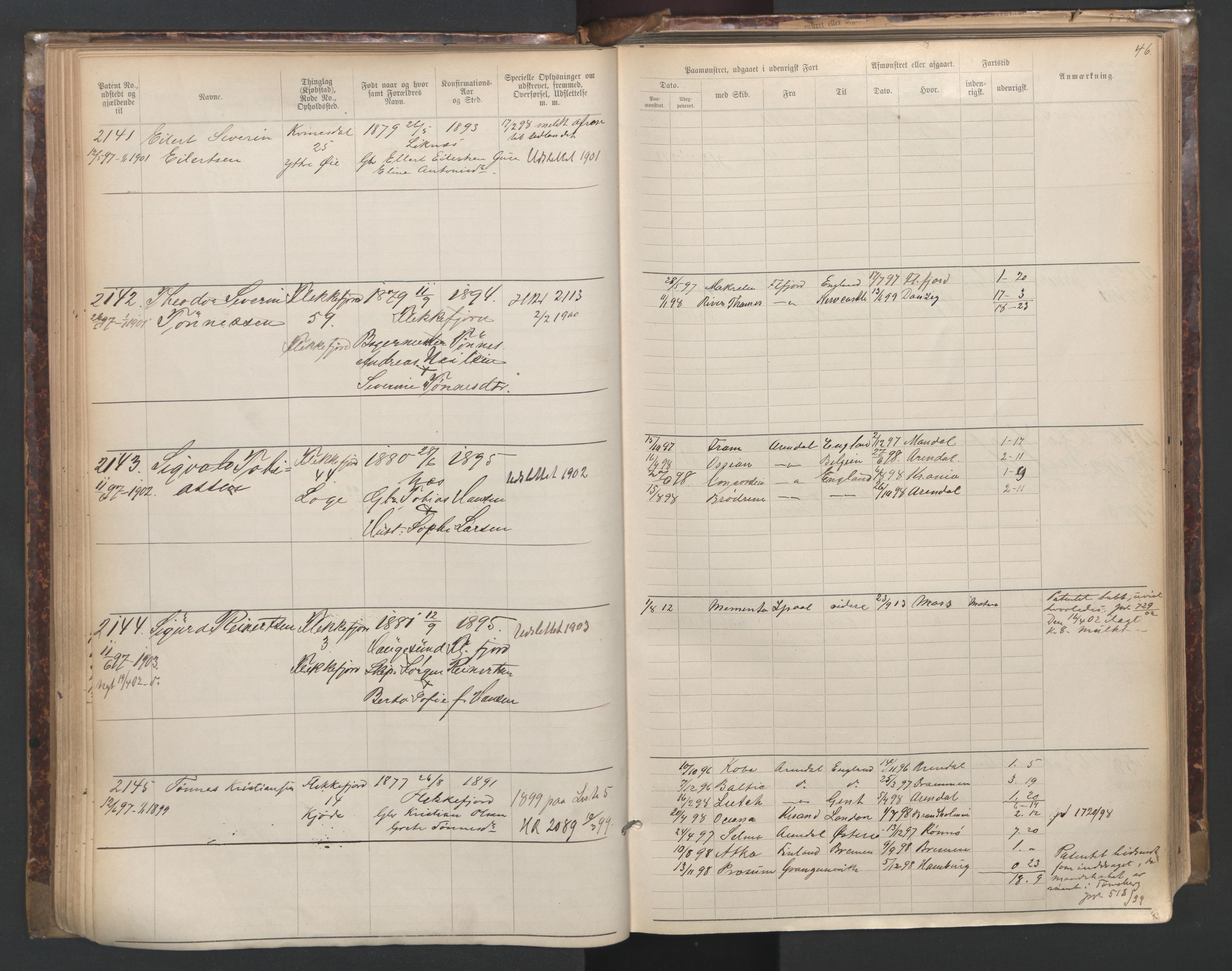 Flekkefjord mønstringskrets, SAK/2031-0018/F/Fa/L0003: Annotasjonsrulle nr 1921-2963 med register, N-3, 1892-1948, p. 75