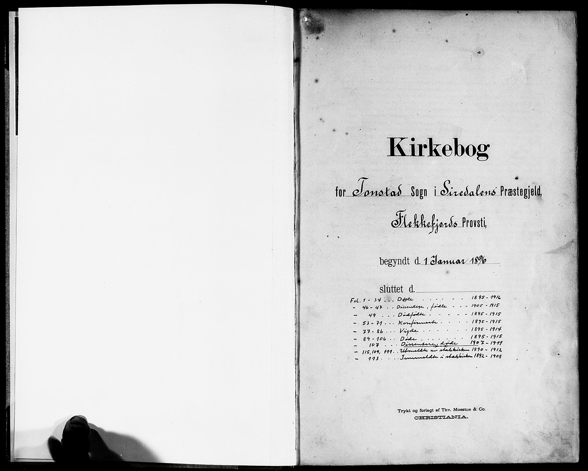 Sirdal sokneprestkontor, SAK/1111-0036/F/Fb/Fbb/L0004: Parish register (copy) no. B 4, 1895-1916