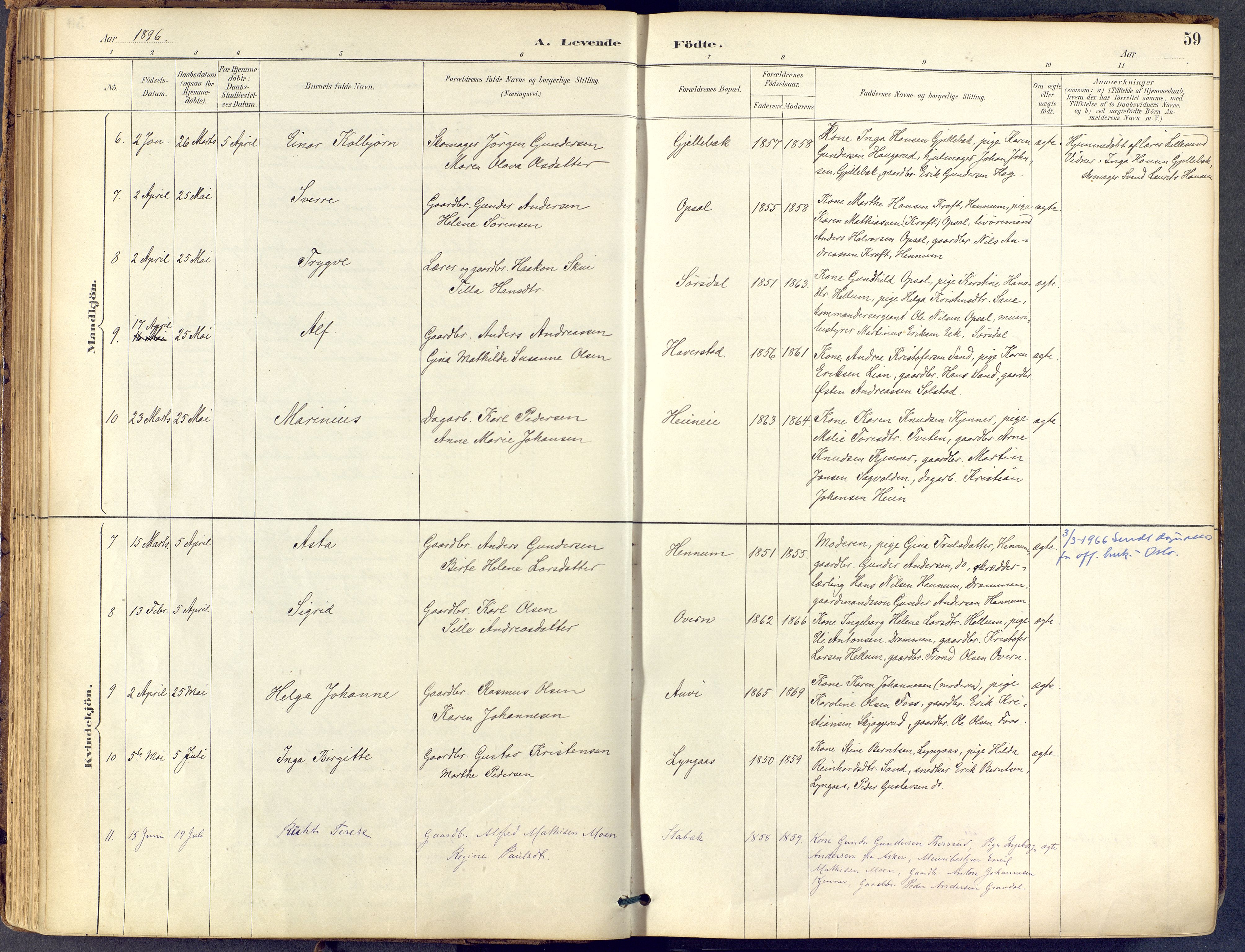 Lier kirkebøker, AV/SAKO-A-230/F/Fb/L0001: Parish register (official) no. II 1, 1883-1910, p. 59