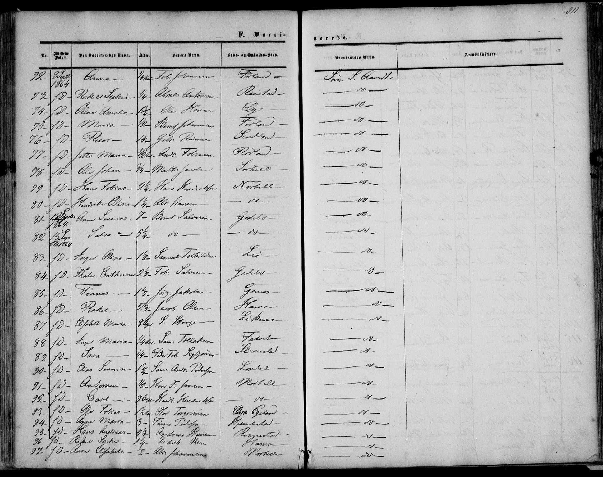 Kvinesdal sokneprestkontor, AV/SAK-1111-0026/F/Fa/Fab/L0006: Parish register (official) no. A 6, 1857-1869, p. 311