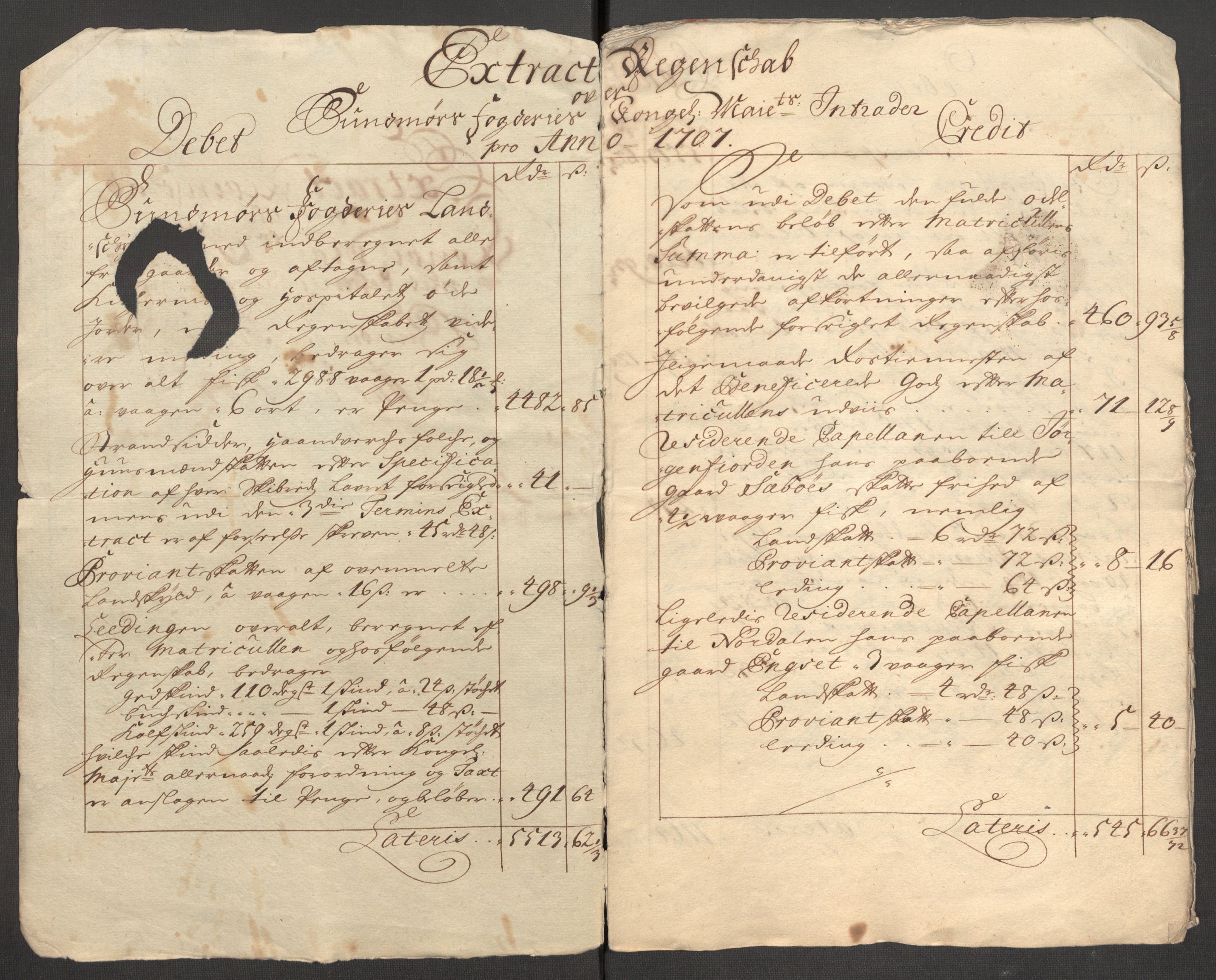 Rentekammeret inntil 1814, Reviderte regnskaper, Fogderegnskap, RA/EA-4092/R54/L3561: Fogderegnskap Sunnmøre, 1706-1707, p. 178