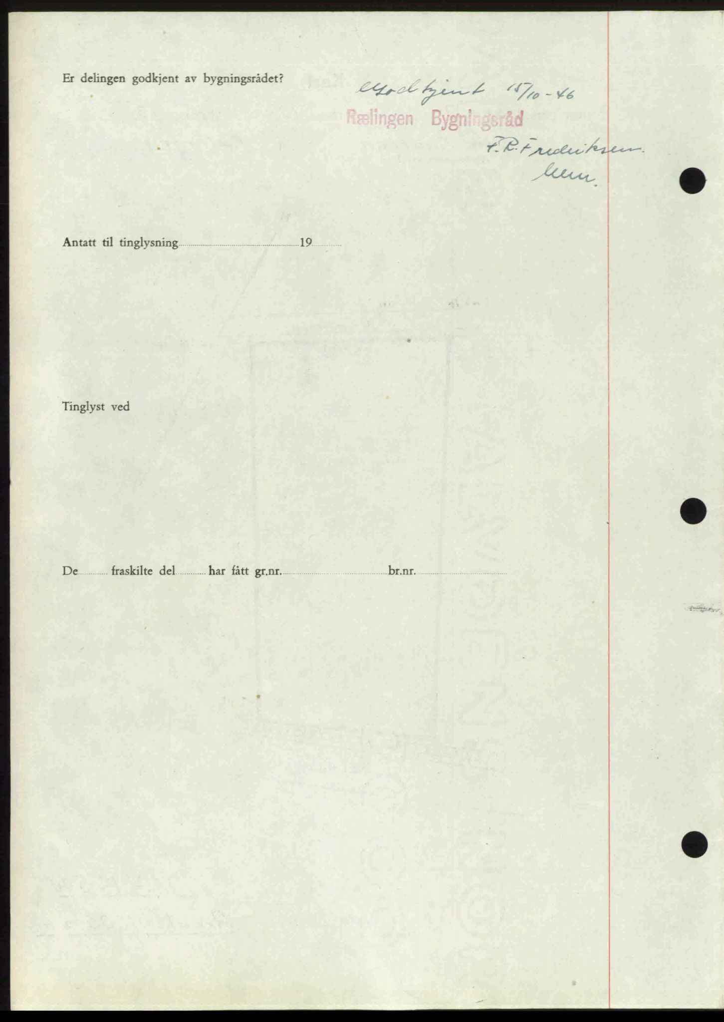 Nedre Romerike sorenskriveri, AV/SAO-A-10469/G/Gb/Gbd/L0017: Mortgage book no. 17, 1946-1946, Diary no: : 4031/1946