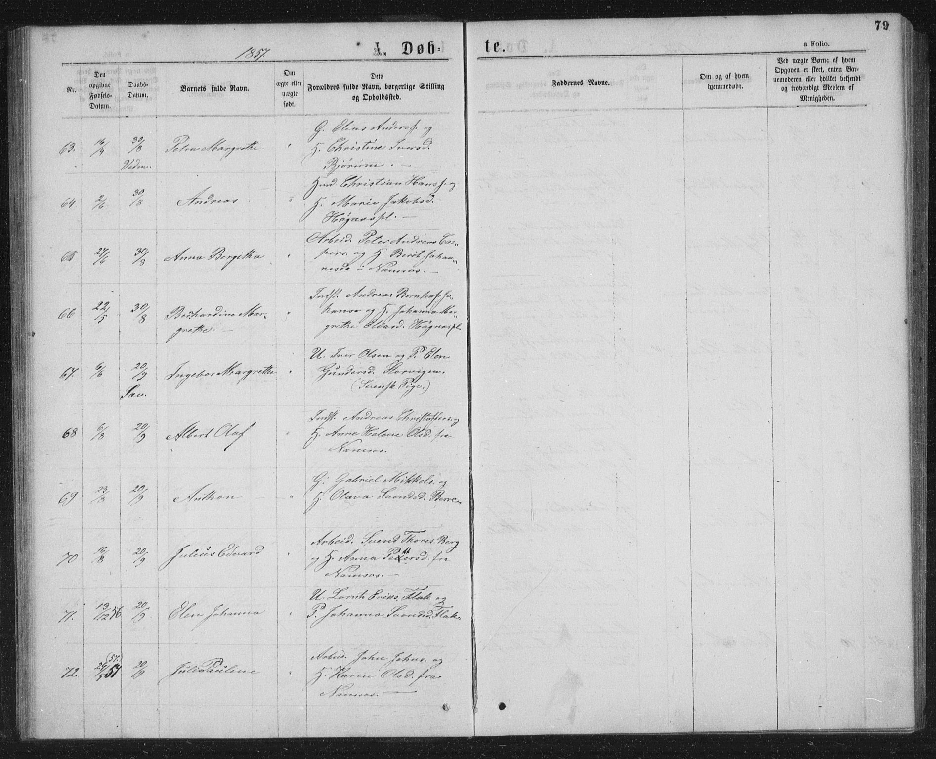 Ministerialprotokoller, klokkerbøker og fødselsregistre - Nord-Trøndelag, SAT/A-1458/768/L0566: Parish register (official) no. 768A01, 1836-1865, p. 79