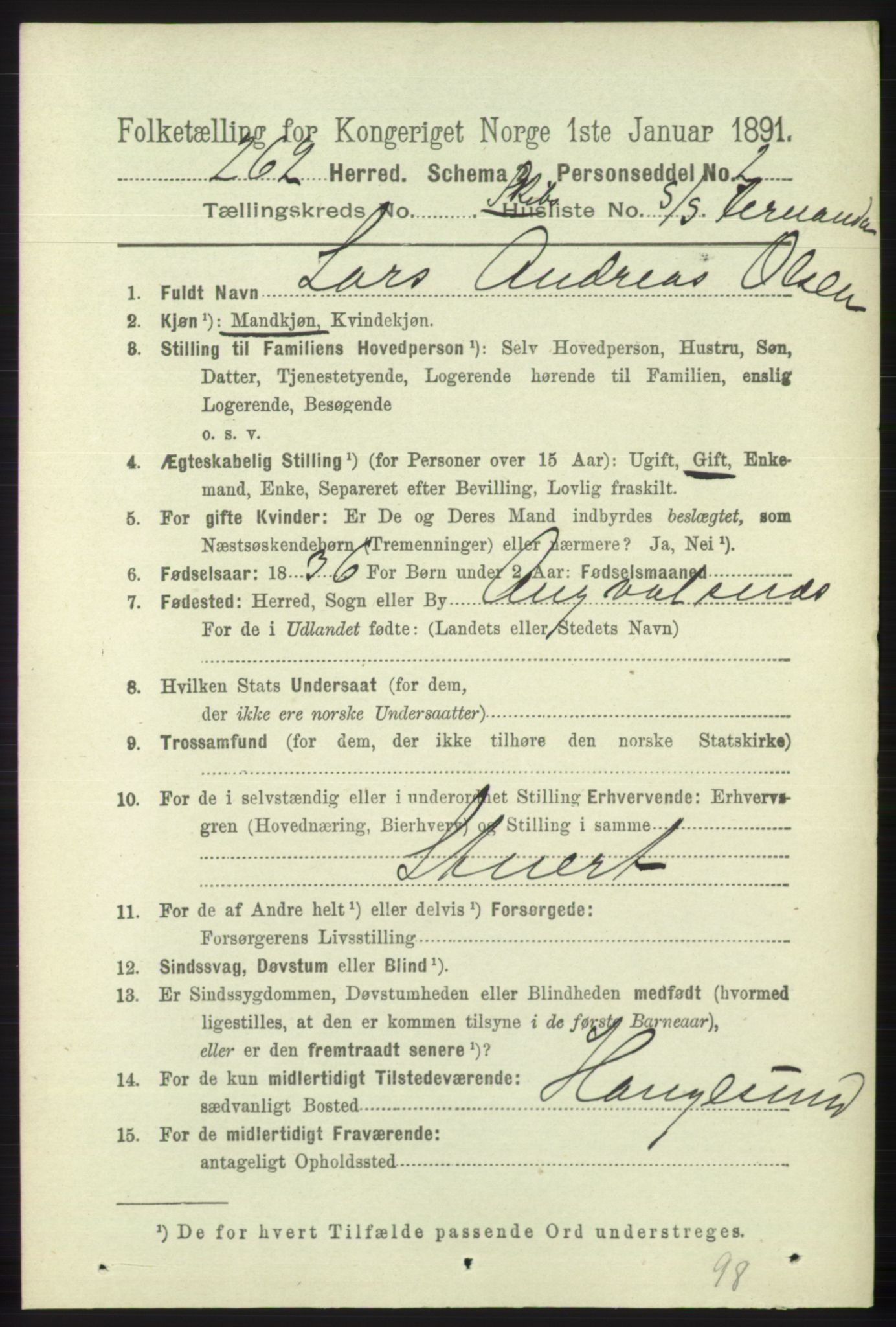 RA, 1891 census for 1247 Askøy, 1891, p. 7685