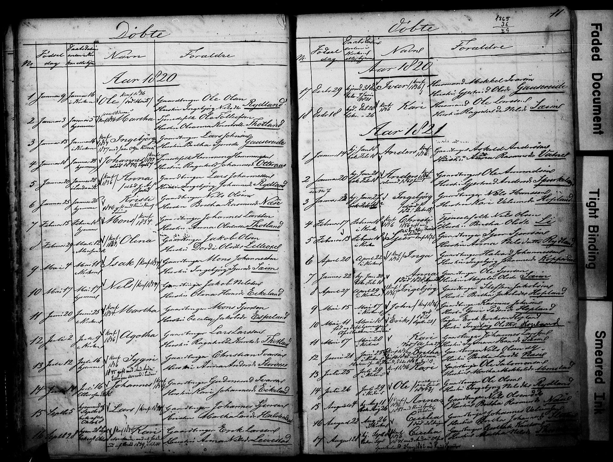 Alversund Sokneprestembete, SAB/A-73901/H/Ha/Hab: Parish register (copy) no. D 1, 1800-1870, p. 11