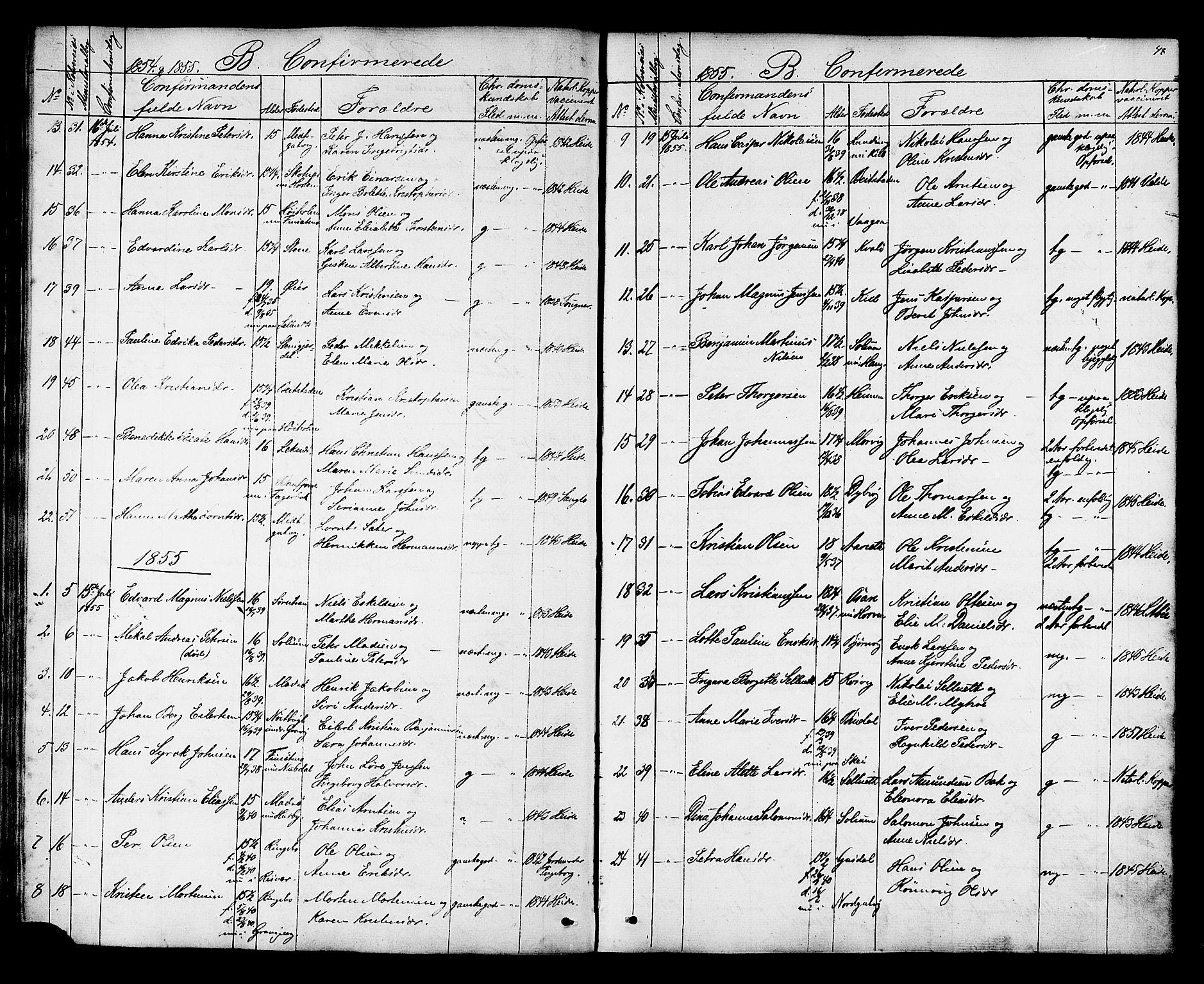 Ministerialprotokoller, klokkerbøker og fødselsregistre - Nord-Trøndelag, SAT/A-1458/788/L0695: Parish register (official) no. 788A02, 1843-1862, p. 48
