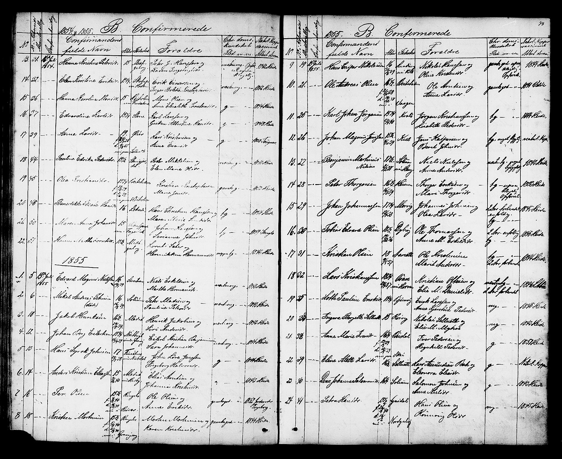 Ministerialprotokoller, klokkerbøker og fødselsregistre - Nord-Trøndelag, AV/SAT-A-1458/788/L0695: Parish register (official) no. 788A02, 1843-1862, p. 48