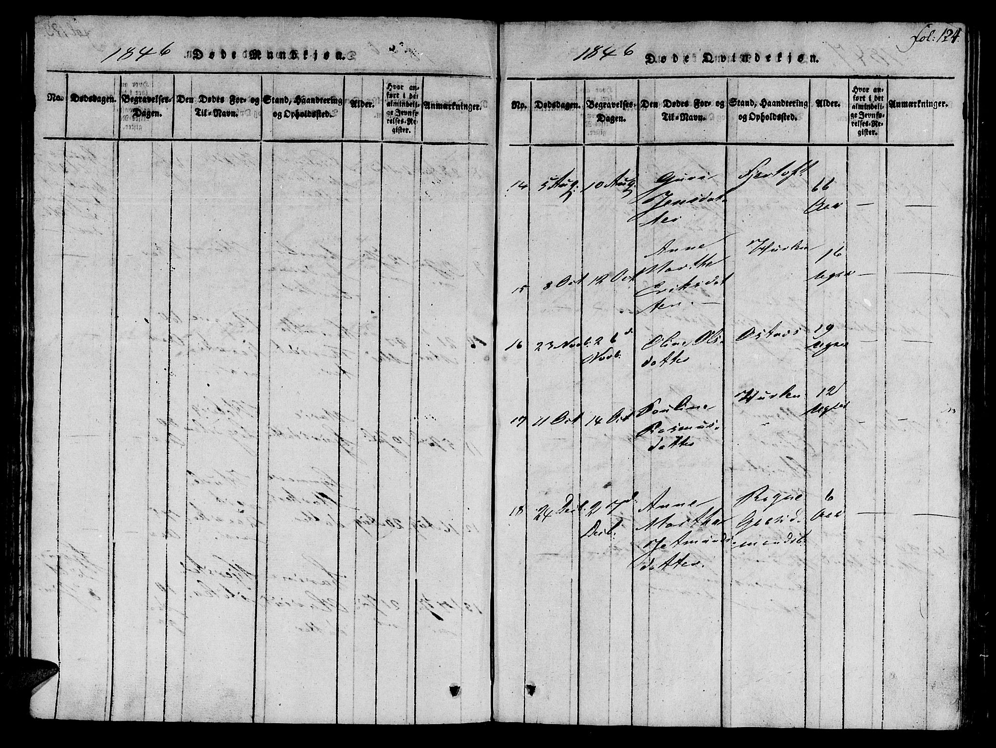 Ministerialprotokoller, klokkerbøker og fødselsregistre - Møre og Romsdal, SAT/A-1454/536/L0495: Parish register (official) no. 536A04, 1818-1847, p. 124