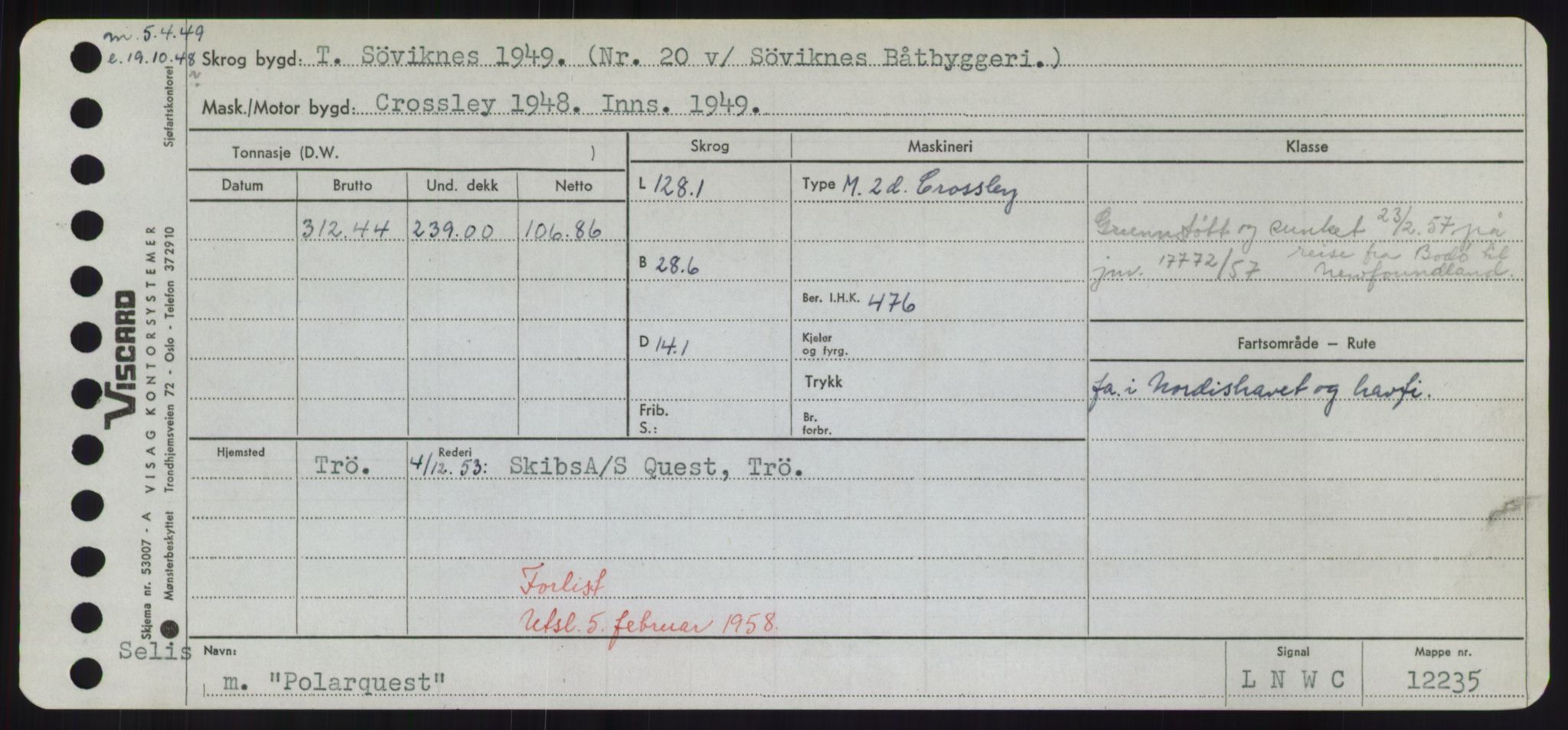 Sjøfartsdirektoratet med forløpere, Skipsmålingen, RA/S-1627/H/Hd/L0029: Fartøy, P, p. 395