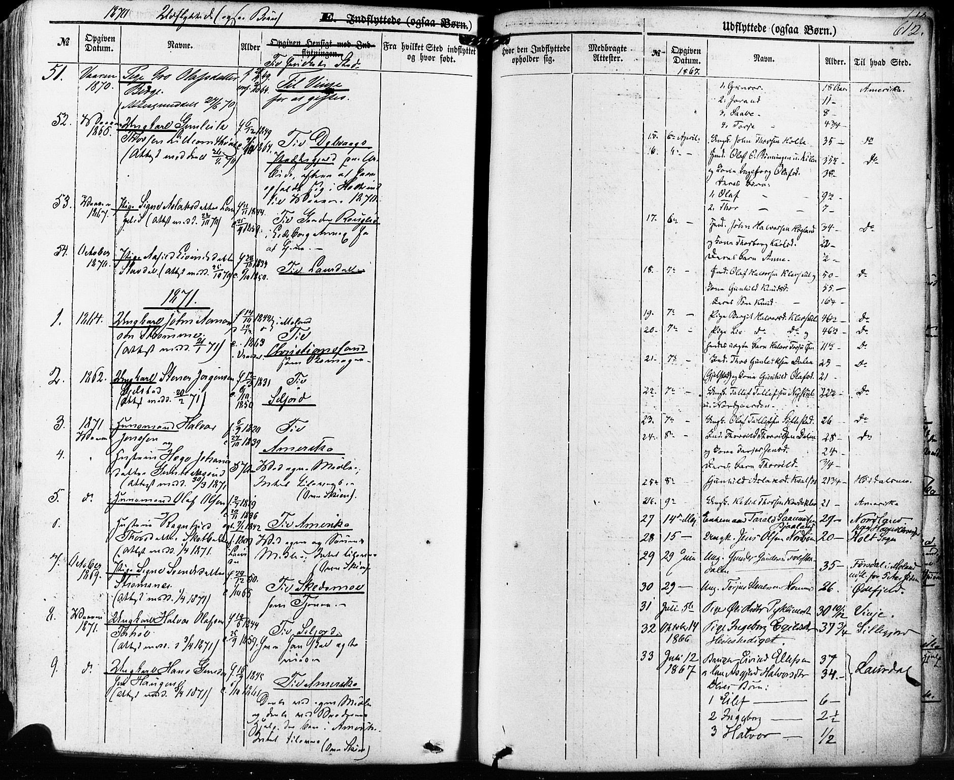 Kviteseid kirkebøker, SAKO/A-276/F/Fa/L0007: Parish register (official) no. I 7, 1859-1881, p. 612