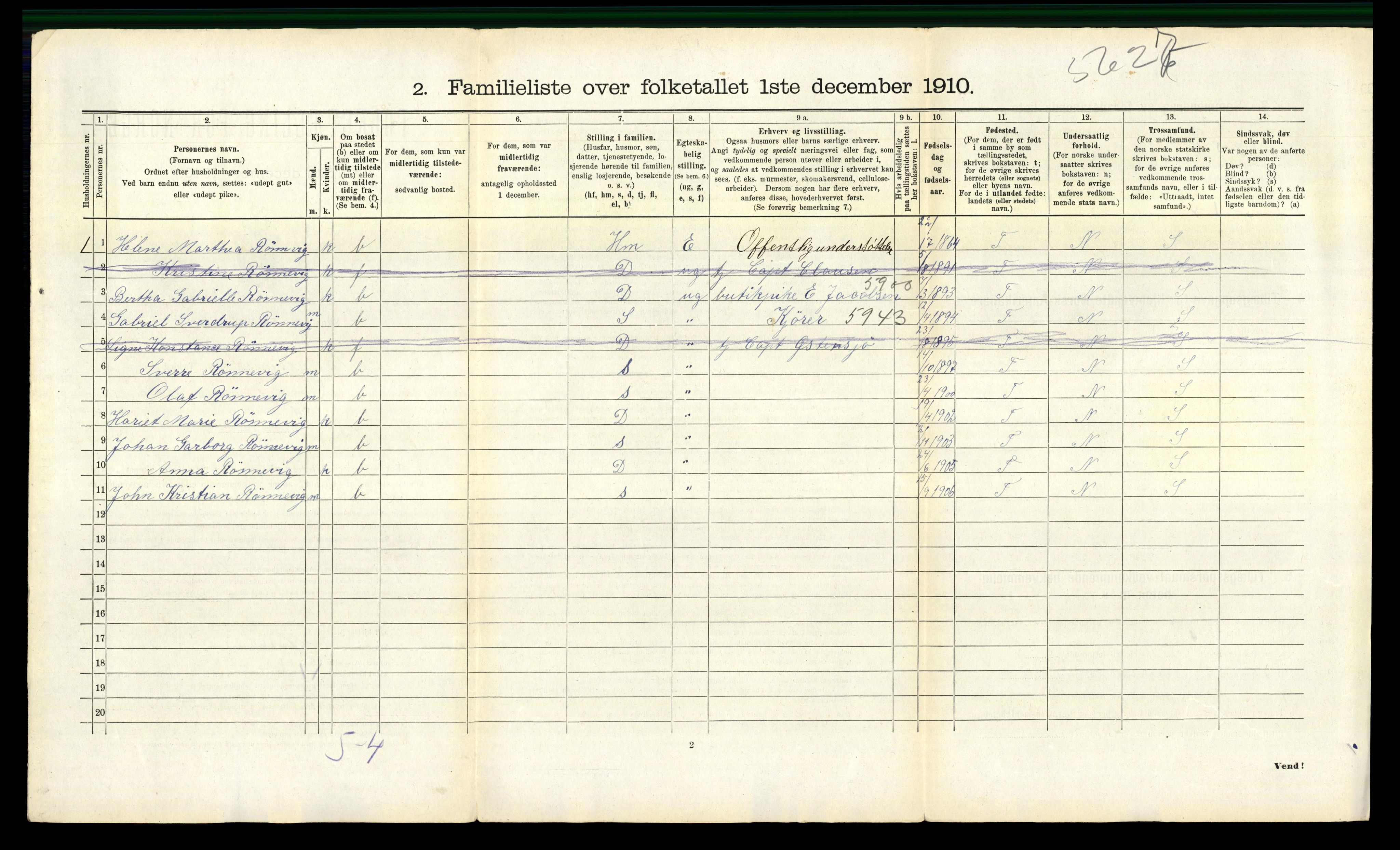 RA, 1910 census for Haugesund, 1910, p. 1429