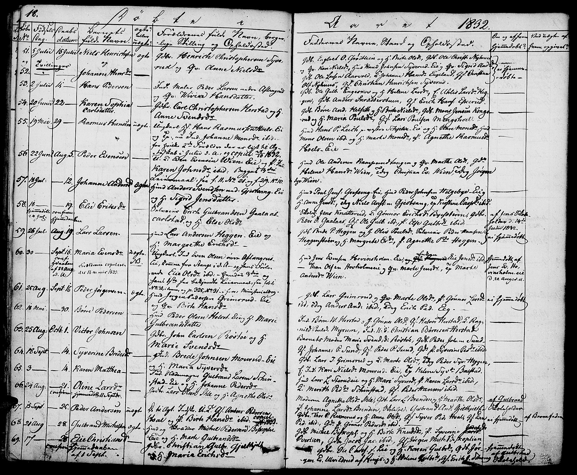 Nes prestekontor, Hedmark, AV/SAH-PREST-020/K/Ka/L0003: Parish register (official) no. 3, 1827-1851, p. 18