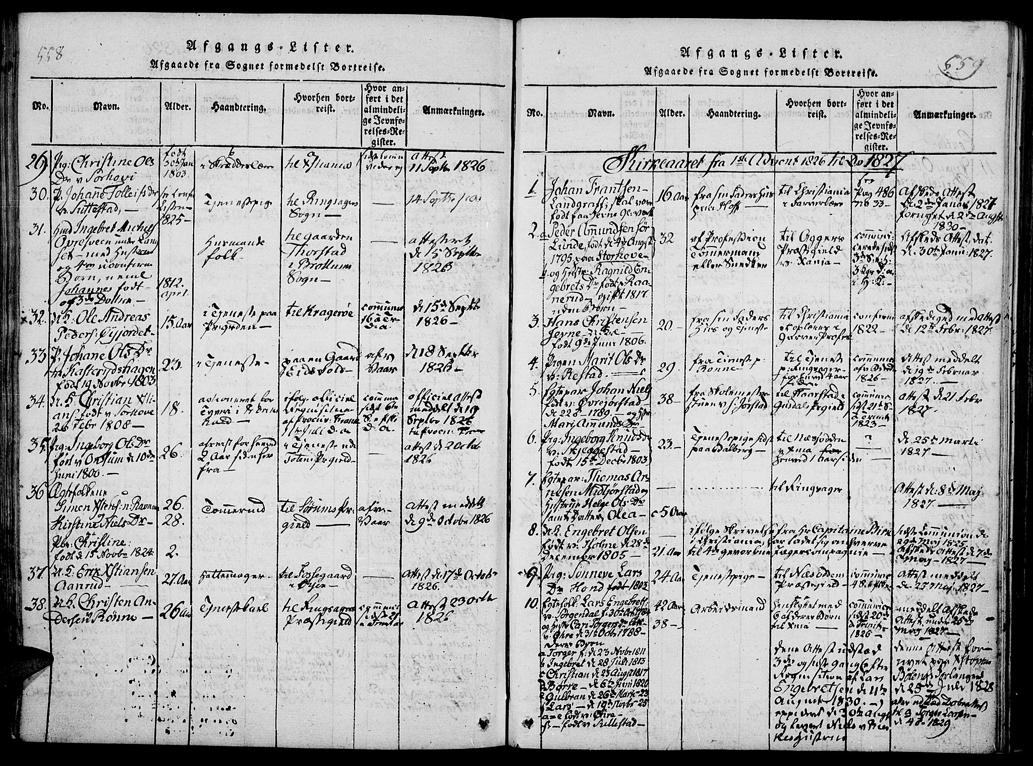 Fåberg prestekontor, SAH/PREST-086/H/Ha/Haa/L0003: Parish register (official) no. 3, 1818-1833, p. 558-559
