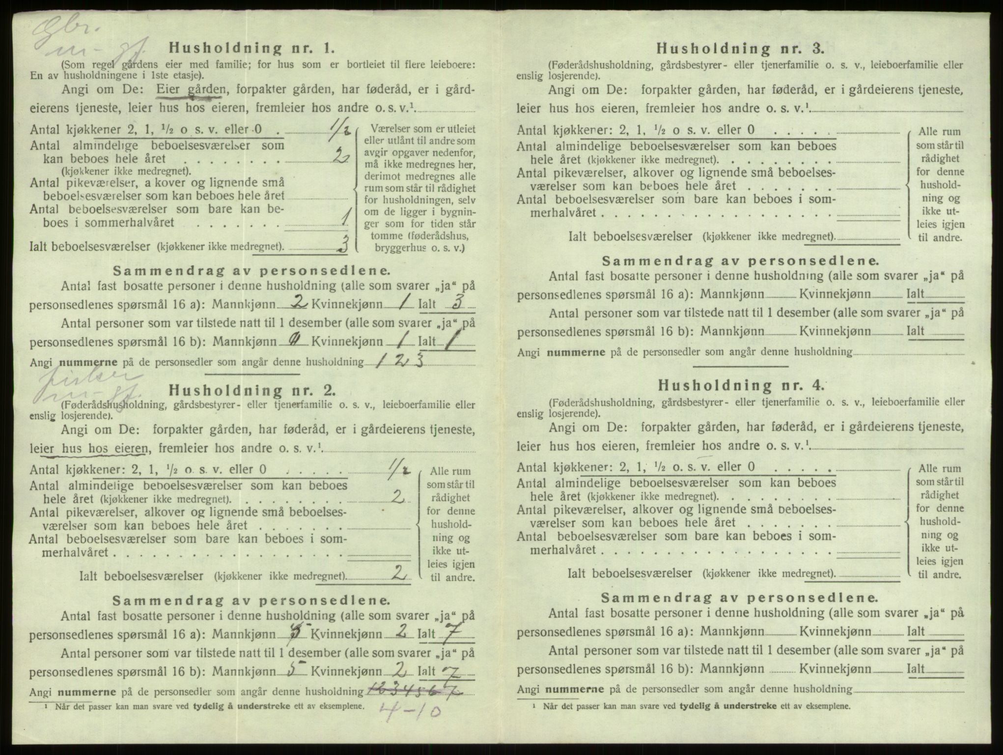 SAB, 1920 census for Davik, 1920, p. 837