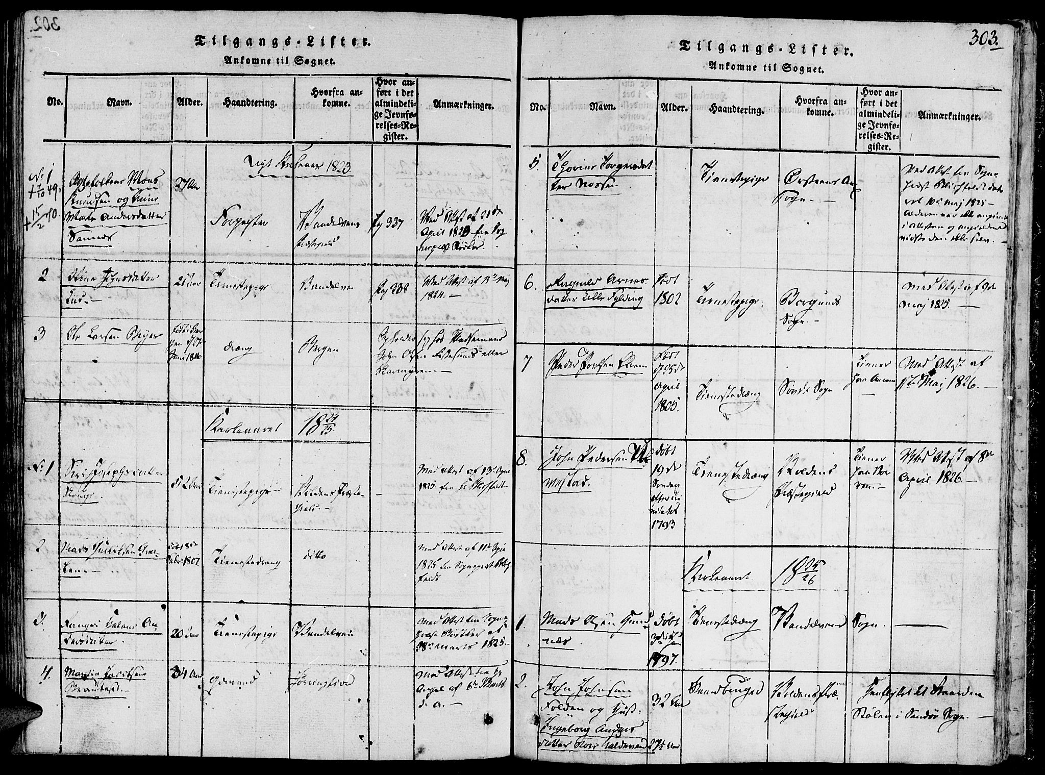 Ministerialprotokoller, klokkerbøker og fødselsregistre - Møre og Romsdal, AV/SAT-A-1454/503/L0033: Parish register (official) no. 503A01, 1816-1841, p. 303