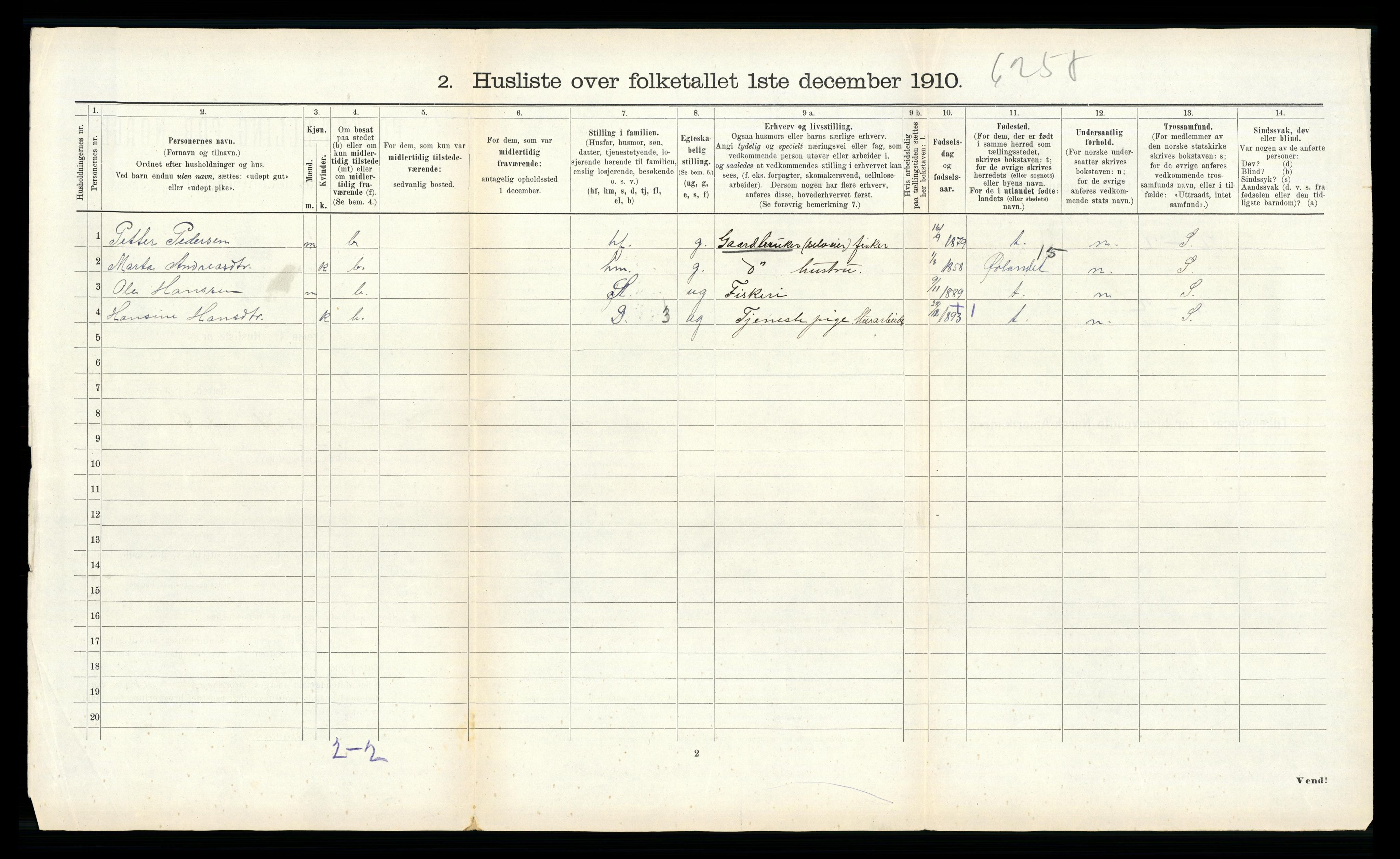 RA, 1910 census for Roan, 1910, p. 451