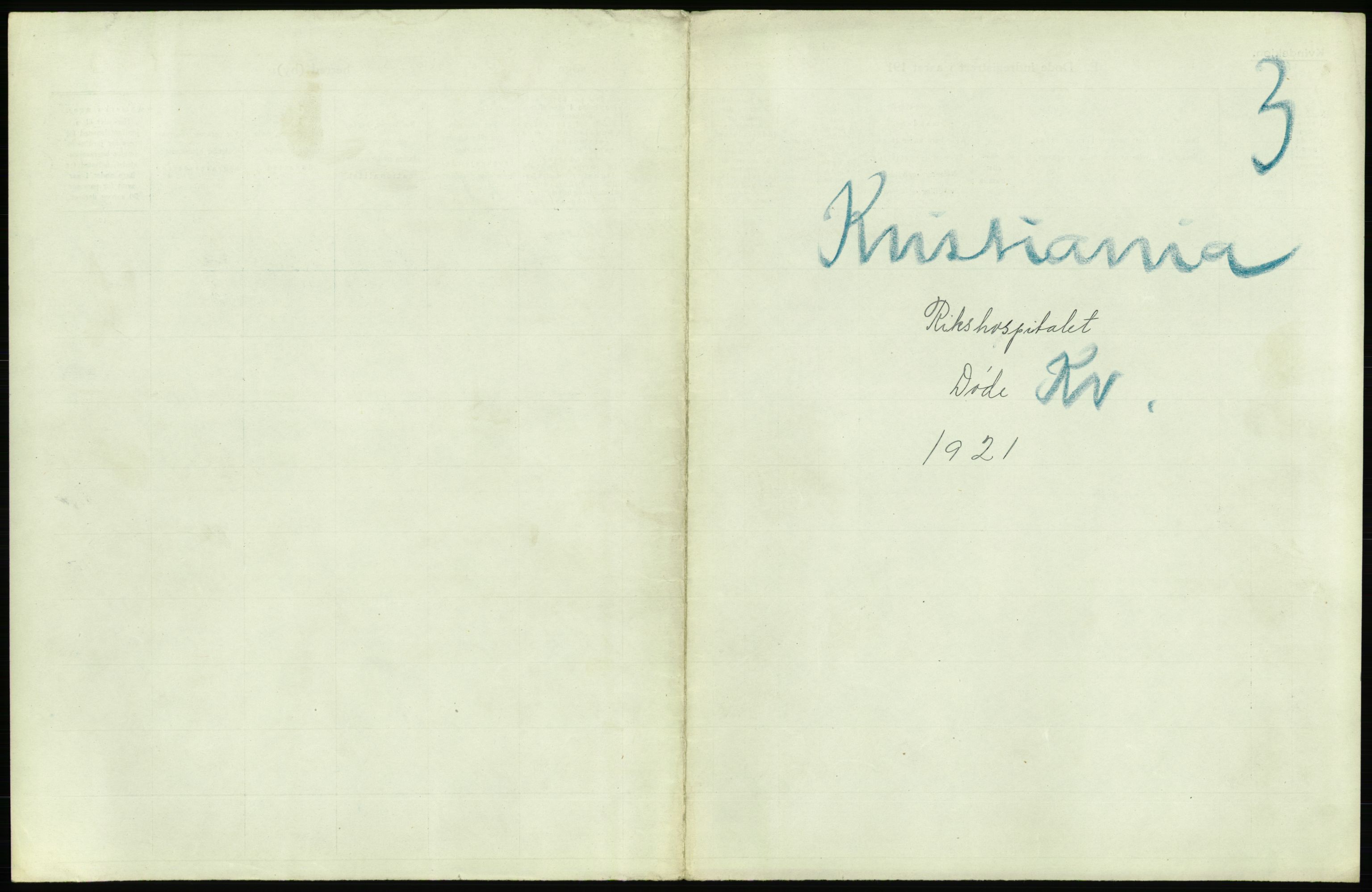 Statistisk sentralbyrå, Sosiodemografiske emner, Befolkning, AV/RA-S-2228/D/Df/Dfc/Dfca/L0013: Kristiania: Døde, dødfødte, 1921, p. 239