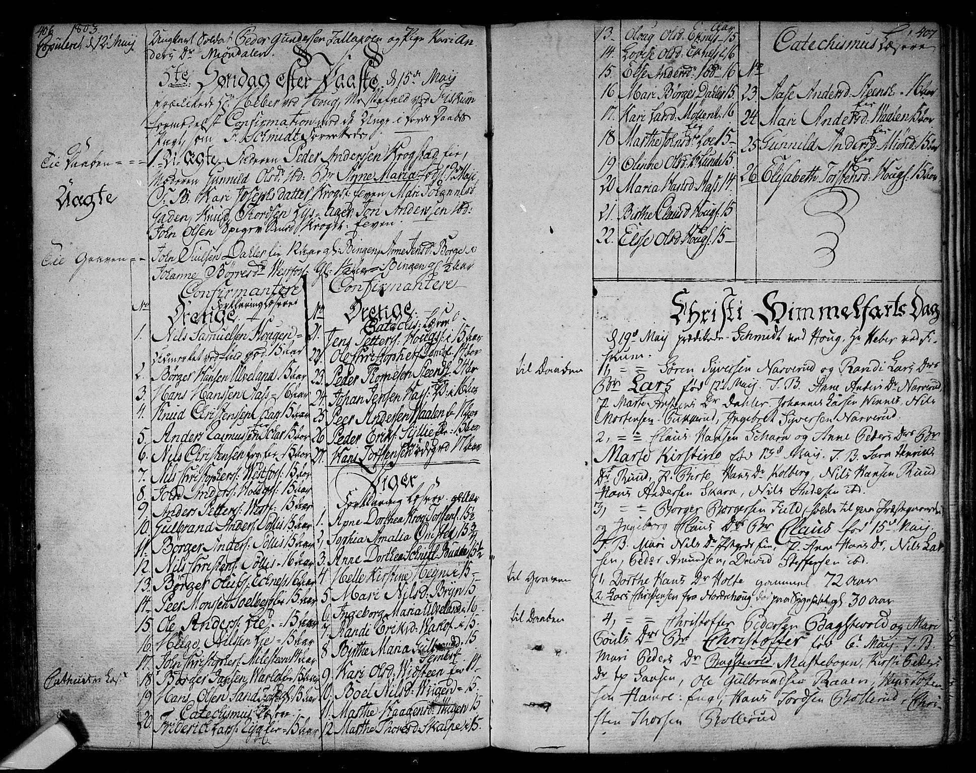 Eiker kirkebøker, AV/SAKO-A-4/F/Fa/L0009: Parish register (official) no. I 9, 1789-1806, p. 406-407