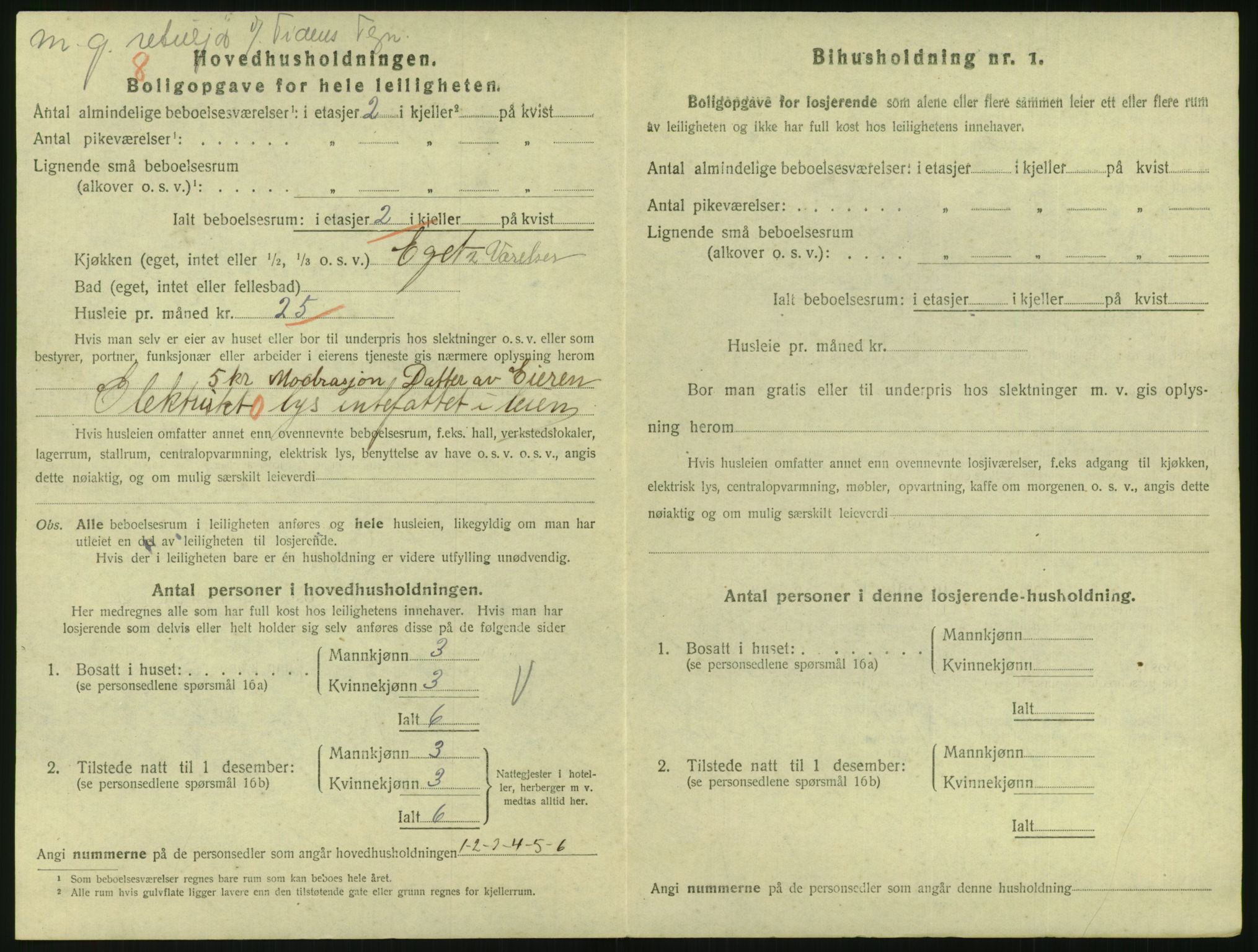 SAO, 1920 census for Kristiania, 1920, p. 95460